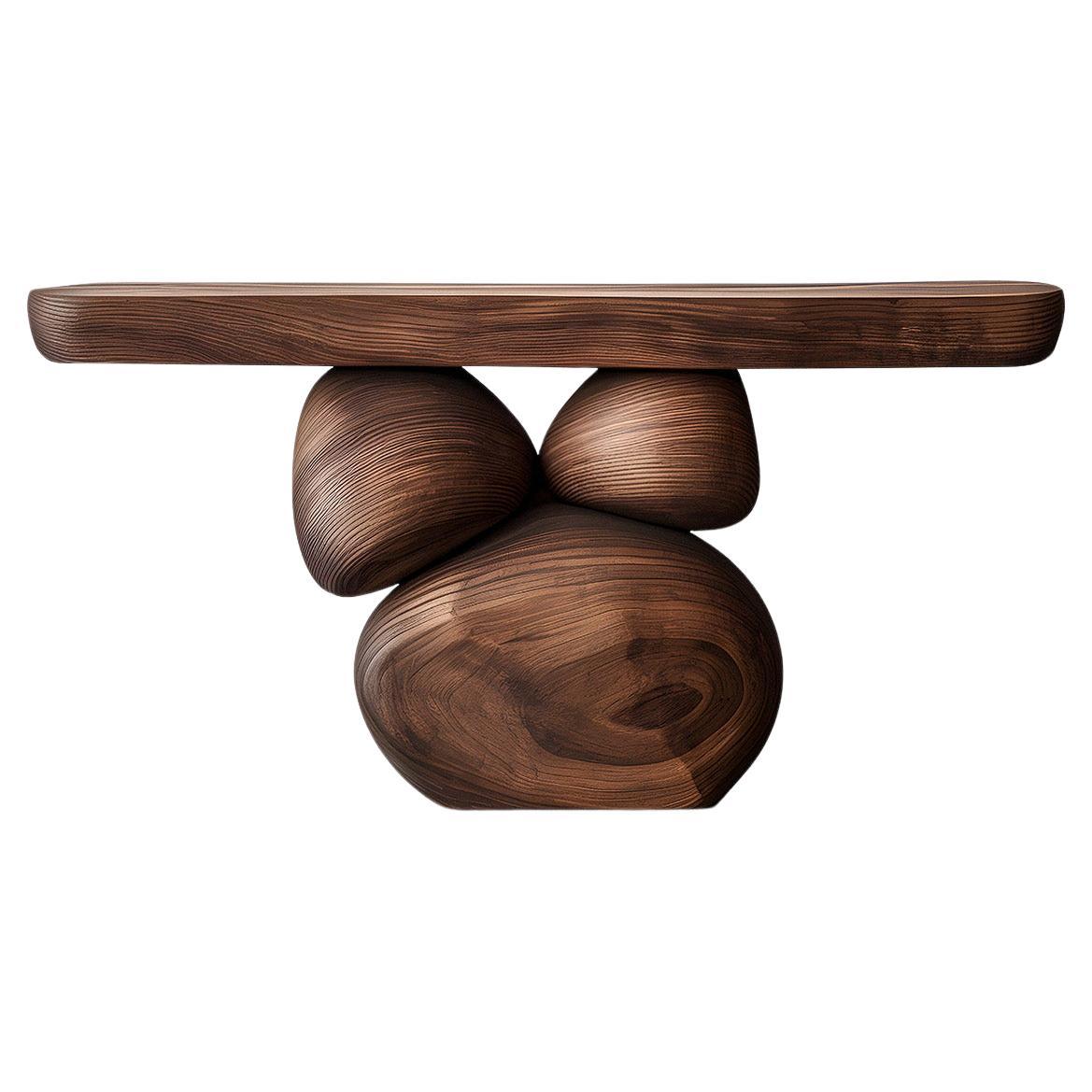 Design by Joel Escalona Elefante Console Table 27, Rich Wood Contours For Sale