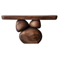 Design by Joel Escalona Elefante Console Table 27, Rich Wood Contours