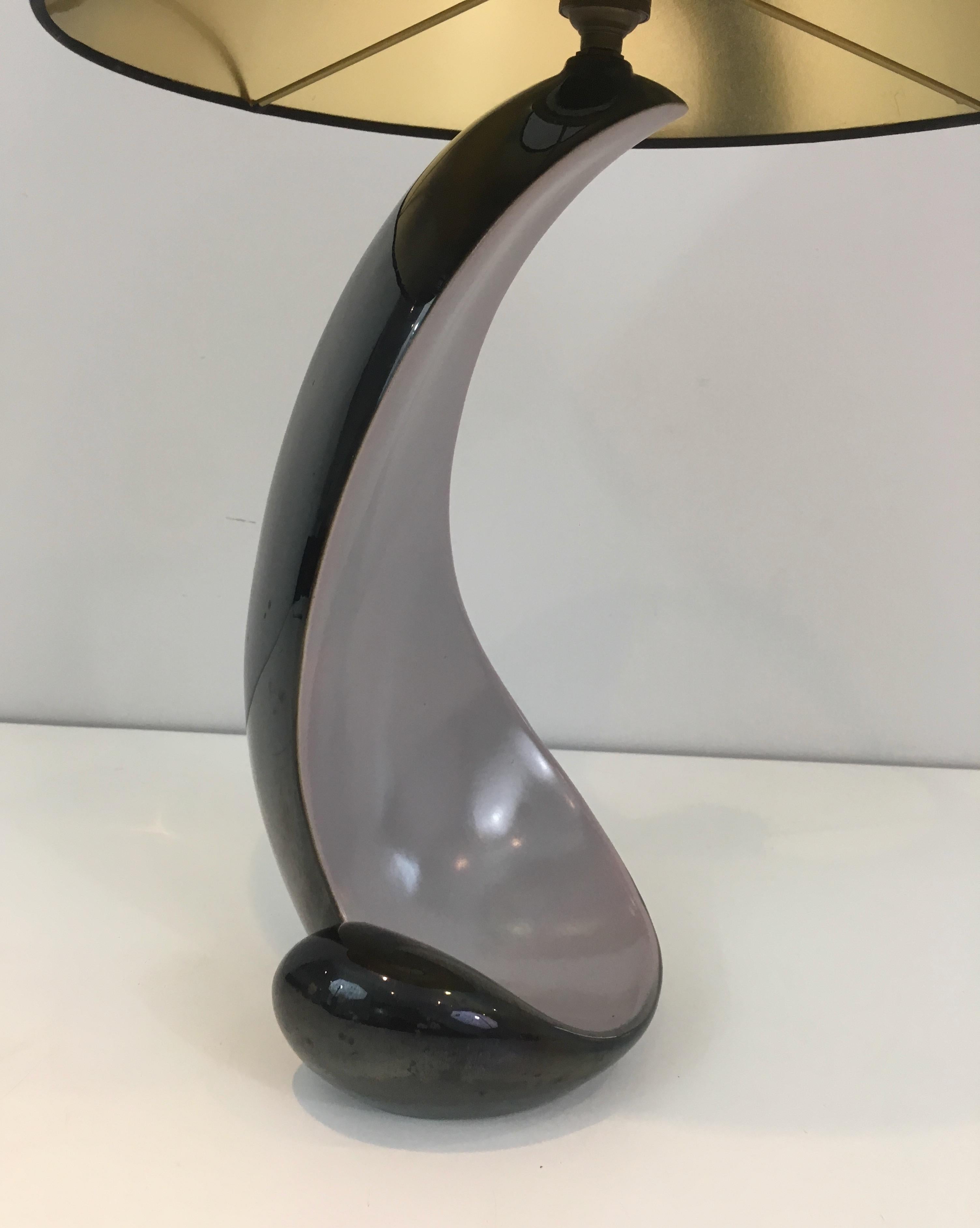 Design Ceramic Table Lamp, French, circa 1950 For Sale 4
