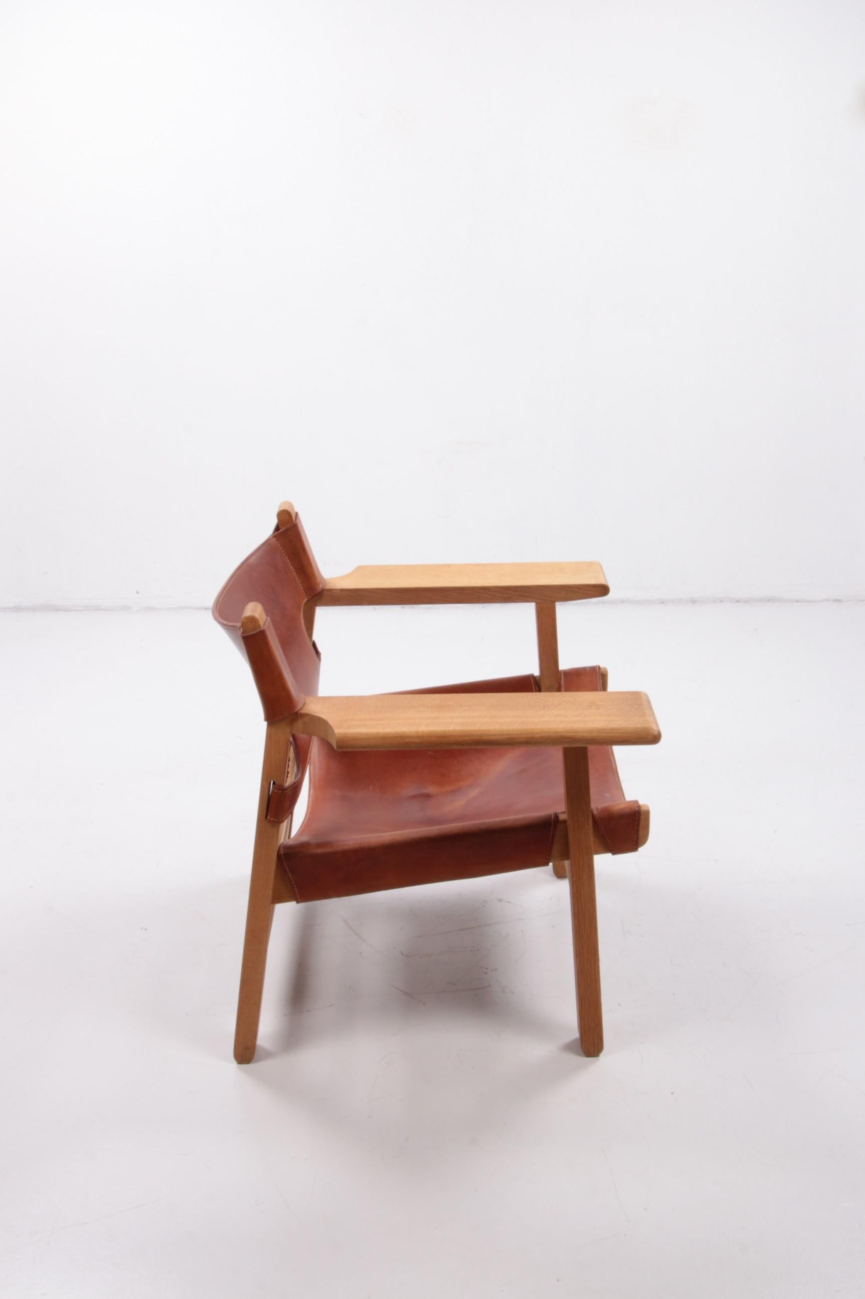 Cuir Chaise Design de Borge Mogensen, également appelée chaise Spanisch, 1960, Danemark en vente