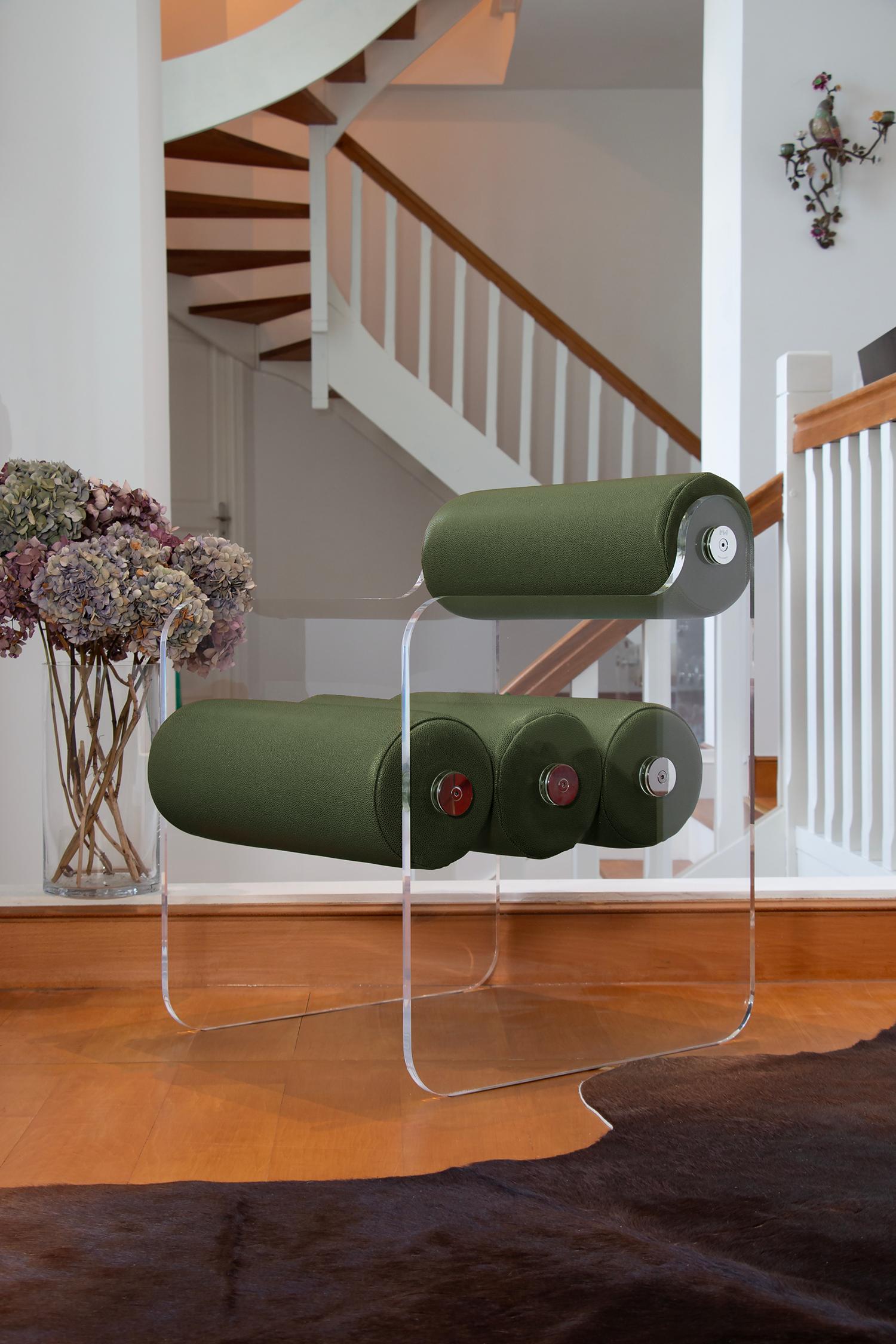 Sedia di design Mw04, fatta a mano in Francia dal designer Olivier Santini in vendita 2