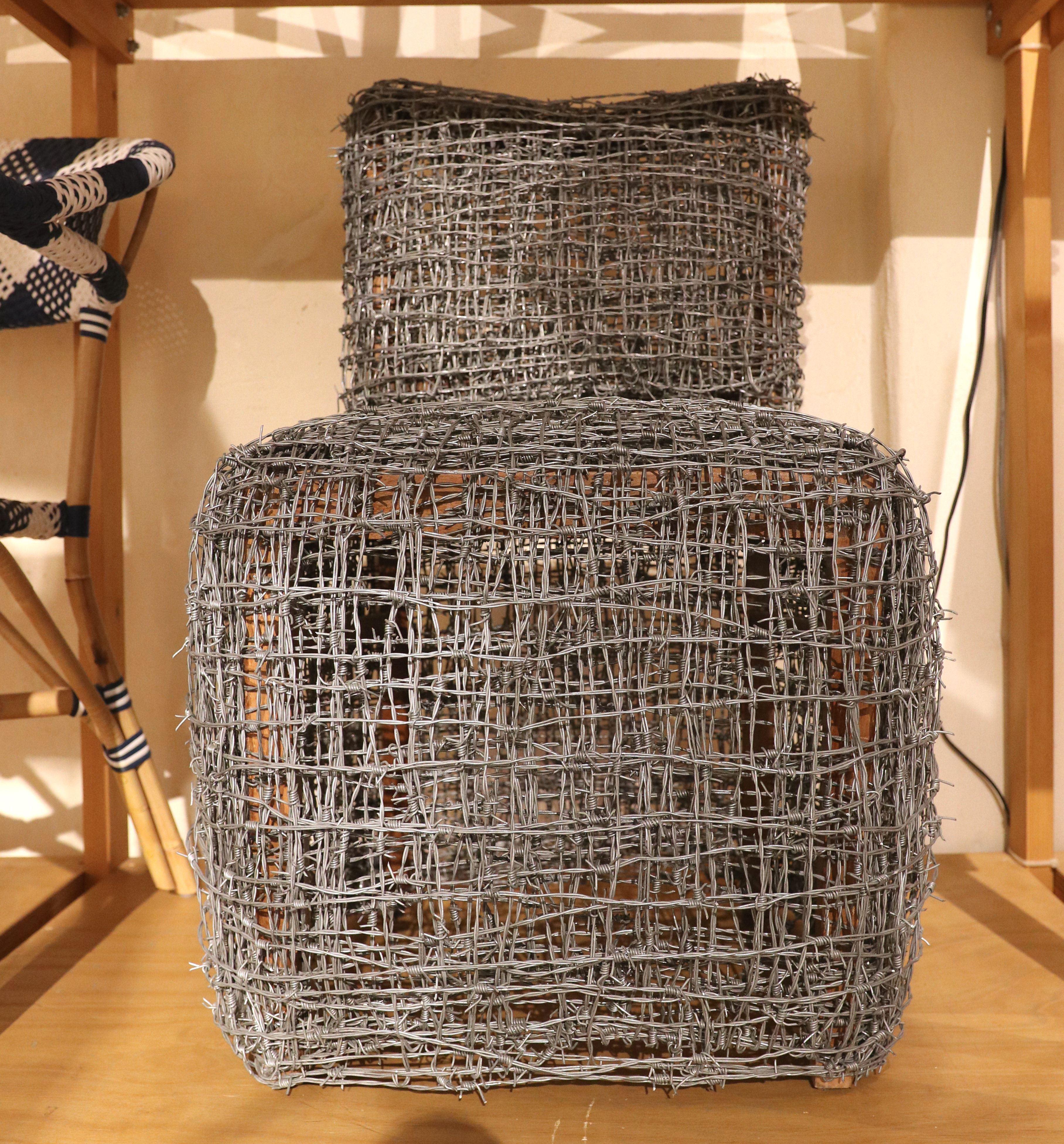 Barbed wire chair sale