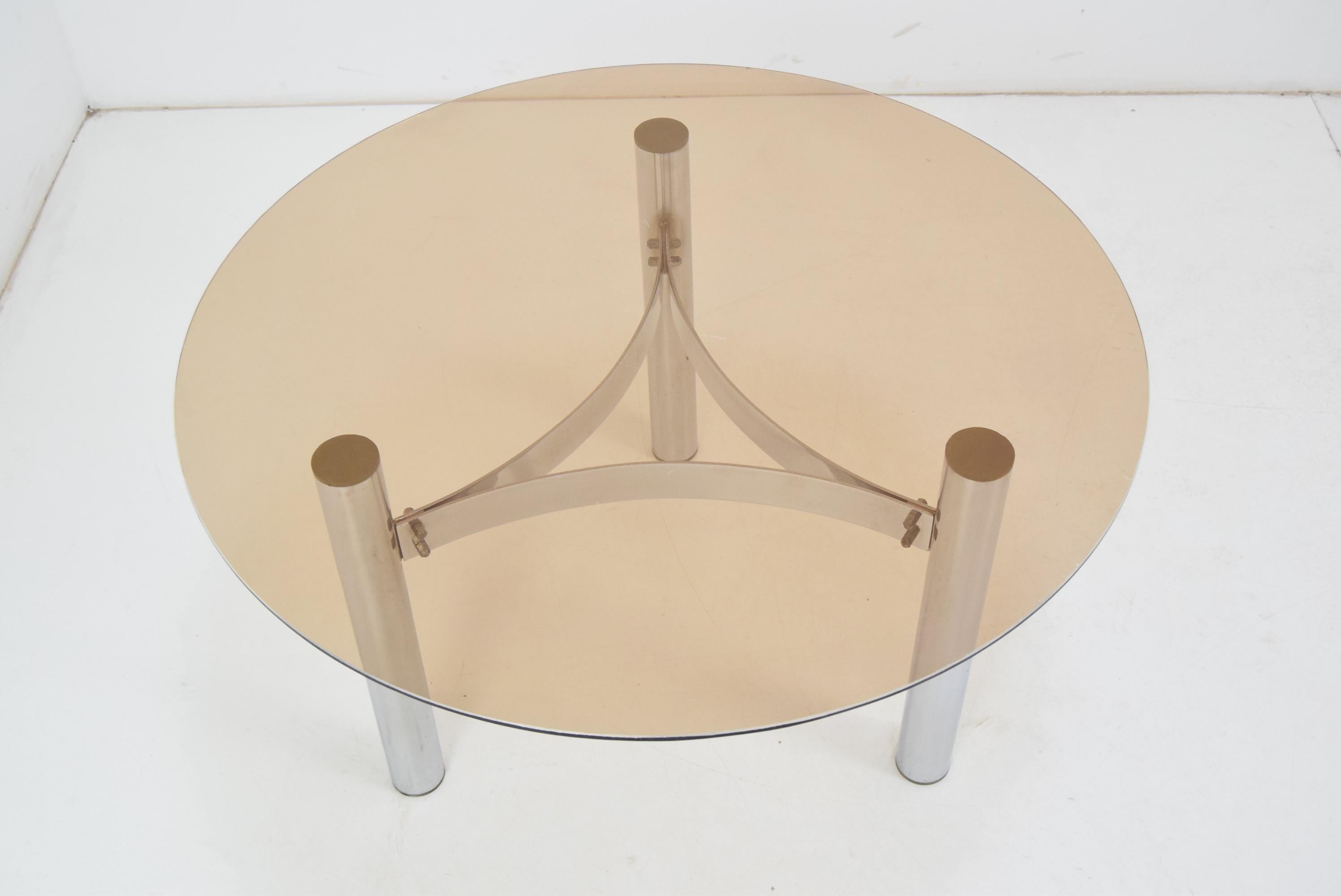 Design Chrome Coffee/Side Table, Czechoslovakia, circa 1980’s In Good Condition For Sale In Praha, CZ