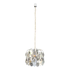 Design-Kronleuchter aus Chrom und Kristall des italienischen Designers Angelo Gaetano Sciolari