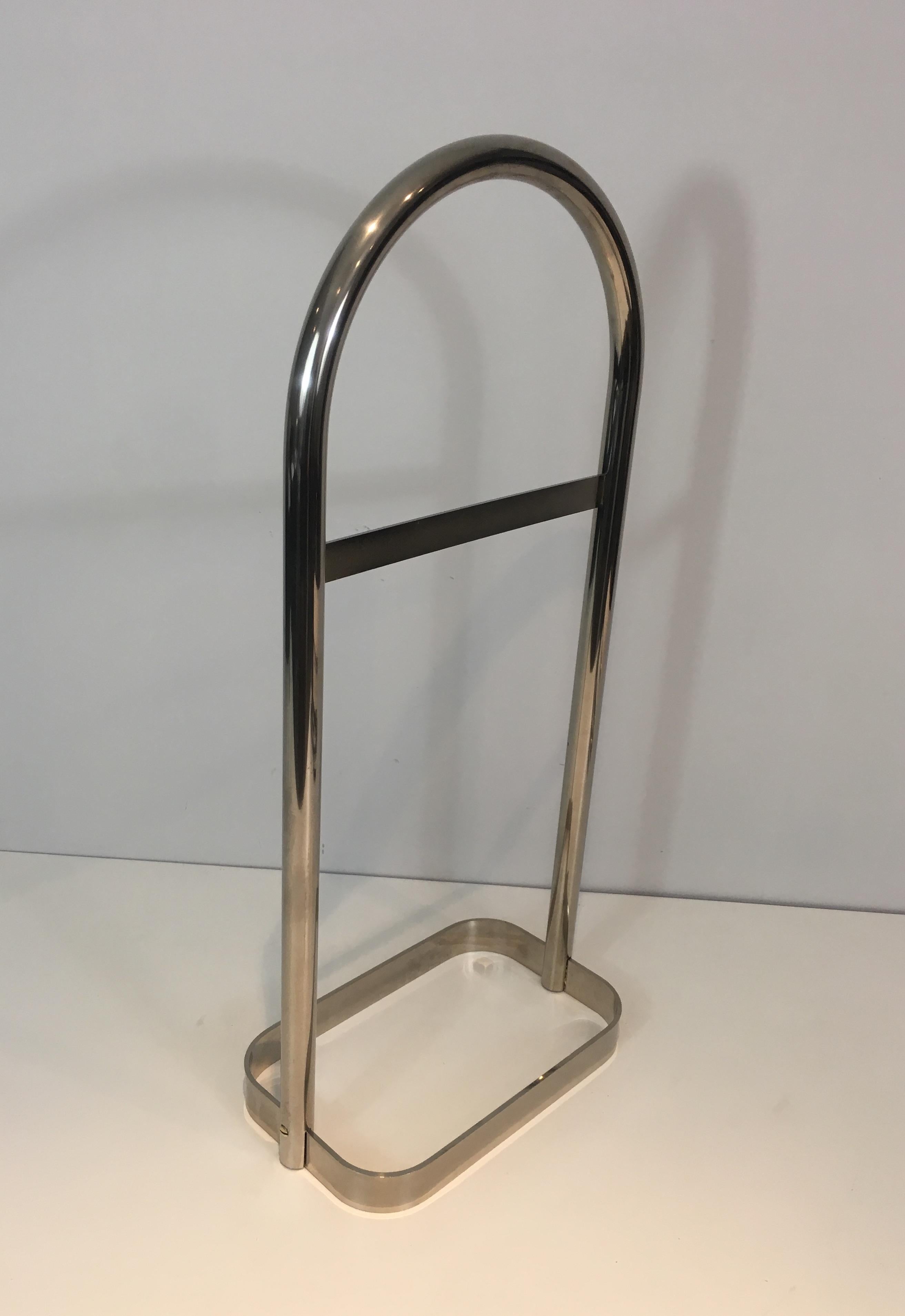 Design Chrome Fire Place Tools on Stand, French, circa 1970 For Sale 10