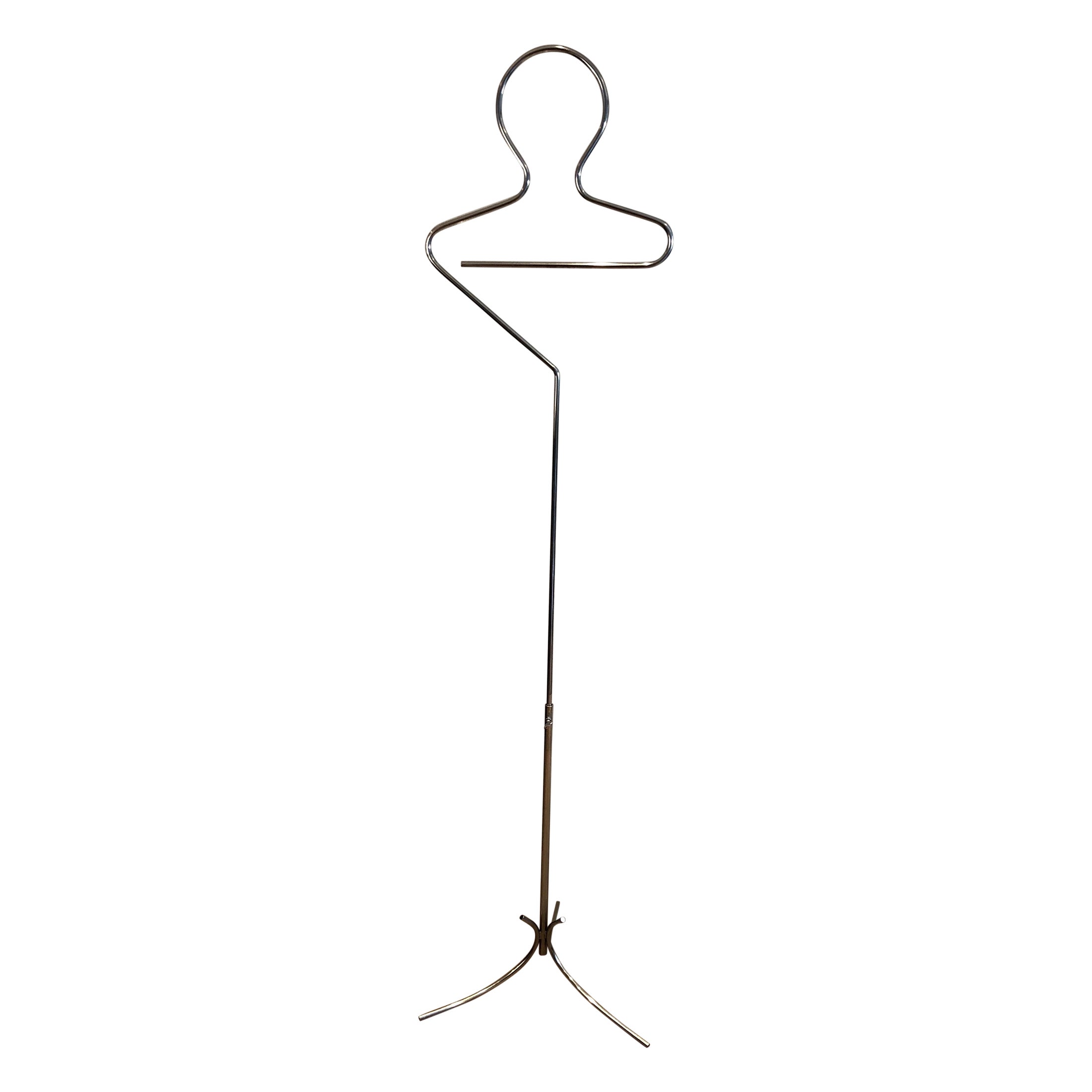 valet de design chromé. Travail français. Circa 1970