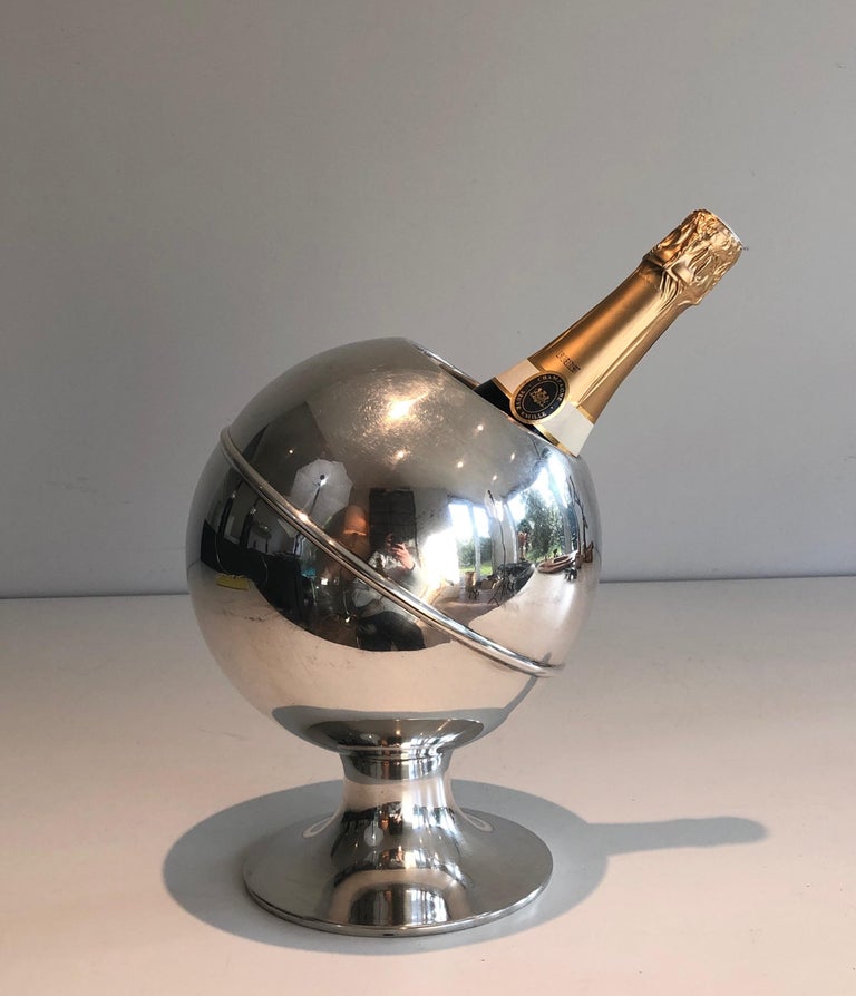 Design Chromed Champagne Bucket For Sale at 1stDibs