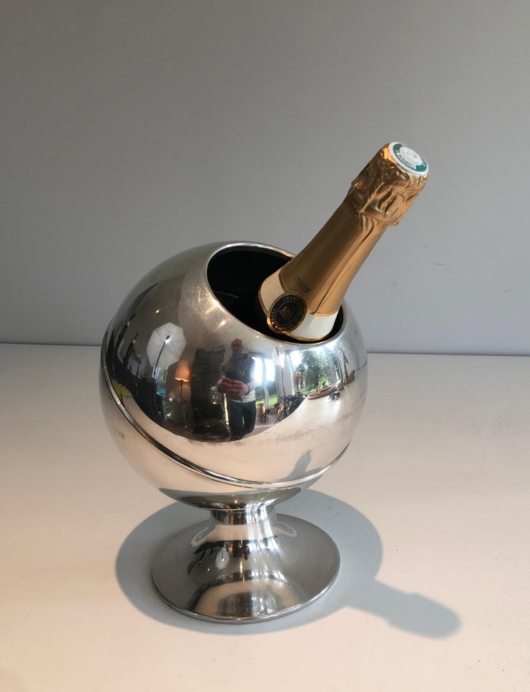Design Chromed Champagne Bucket For Sale at 1stDibs