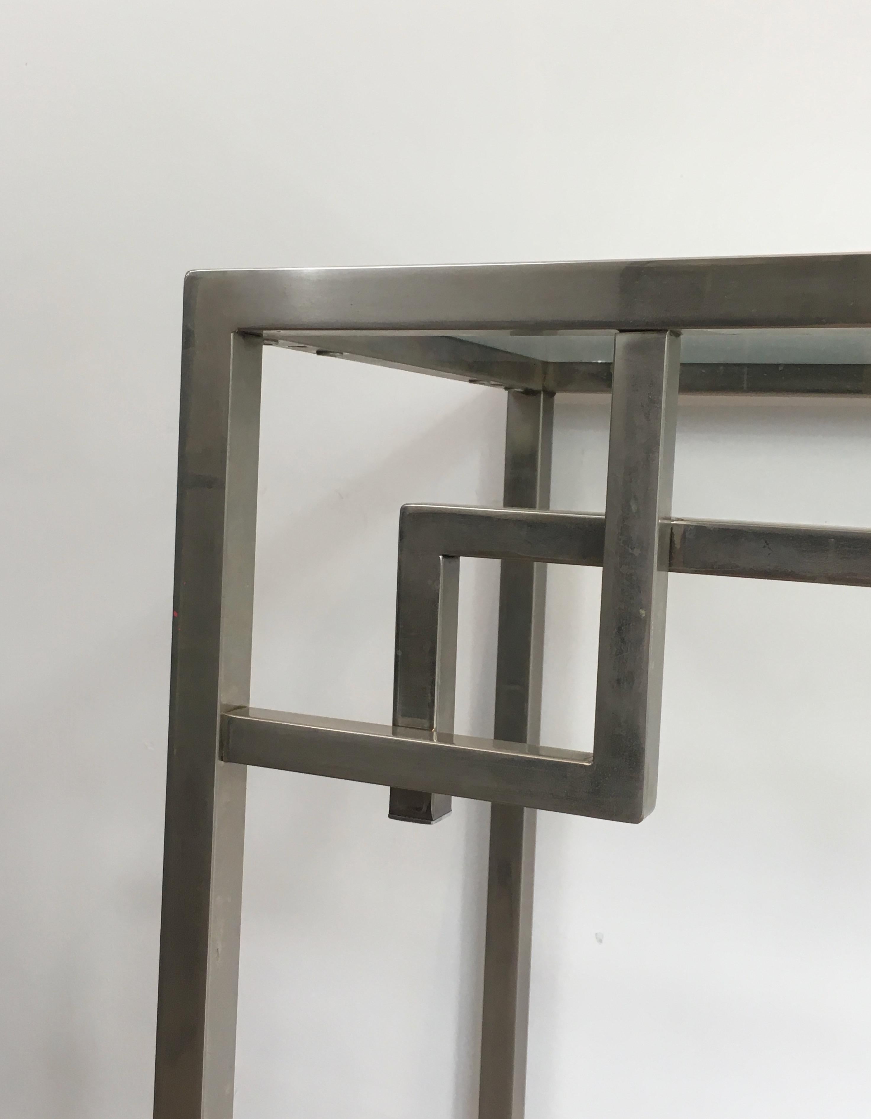 Design Chromed Console Table, French, circa 1970 For Sale 4