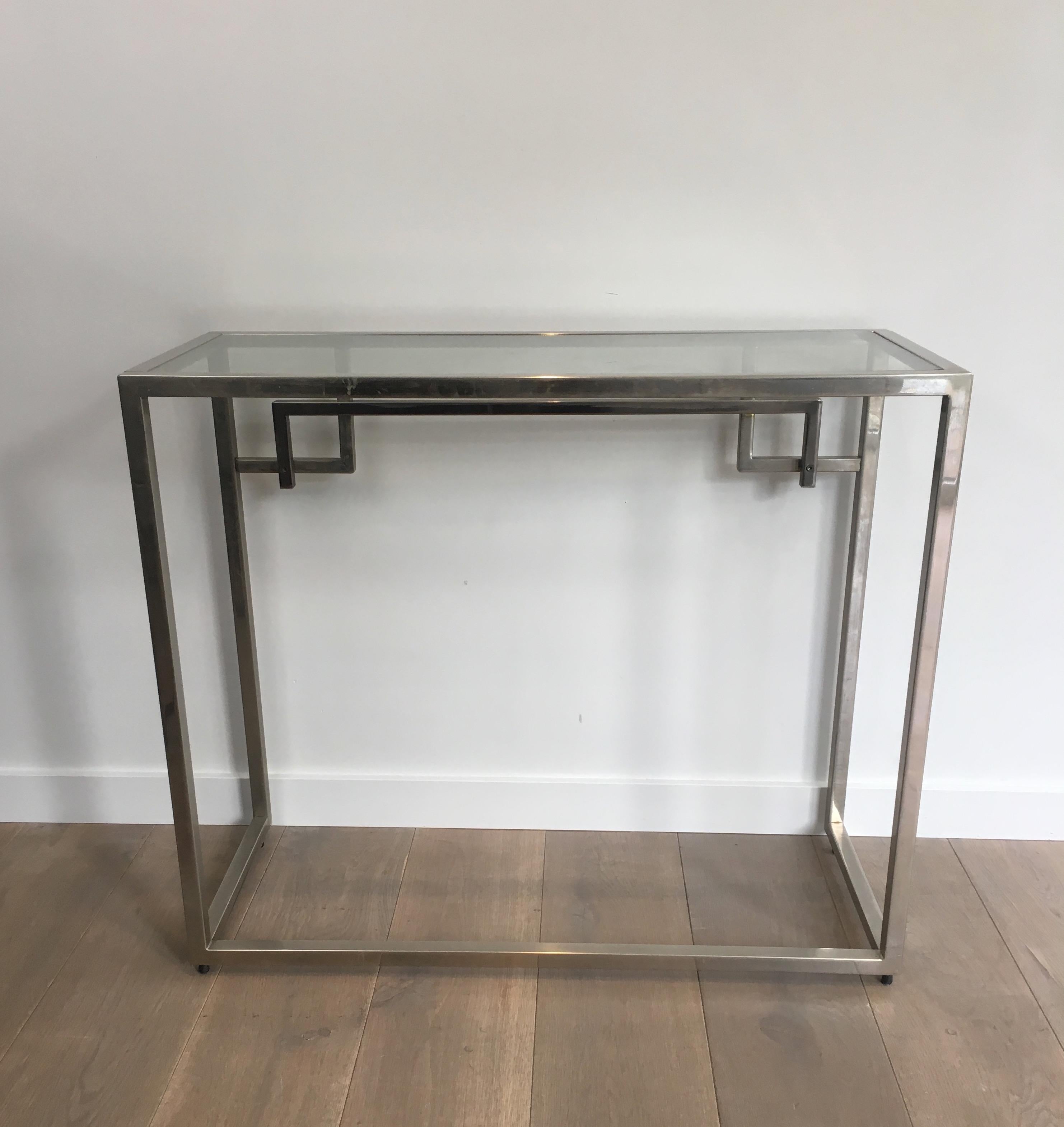 Design Chromed Console Table, French, circa 1970 For Sale 9