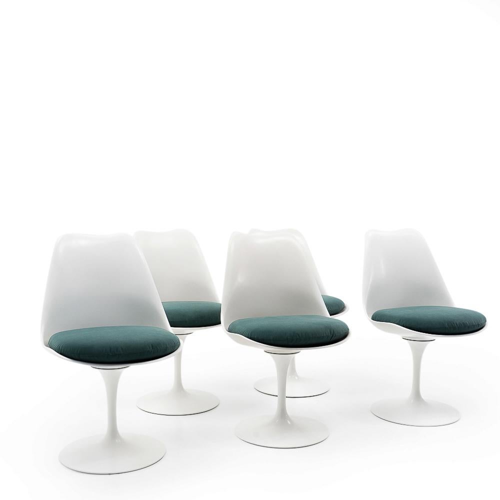 Design Classic Tulip Side Chairs by Eero Saarinen for Knoll, 1960s, Set of 5 4