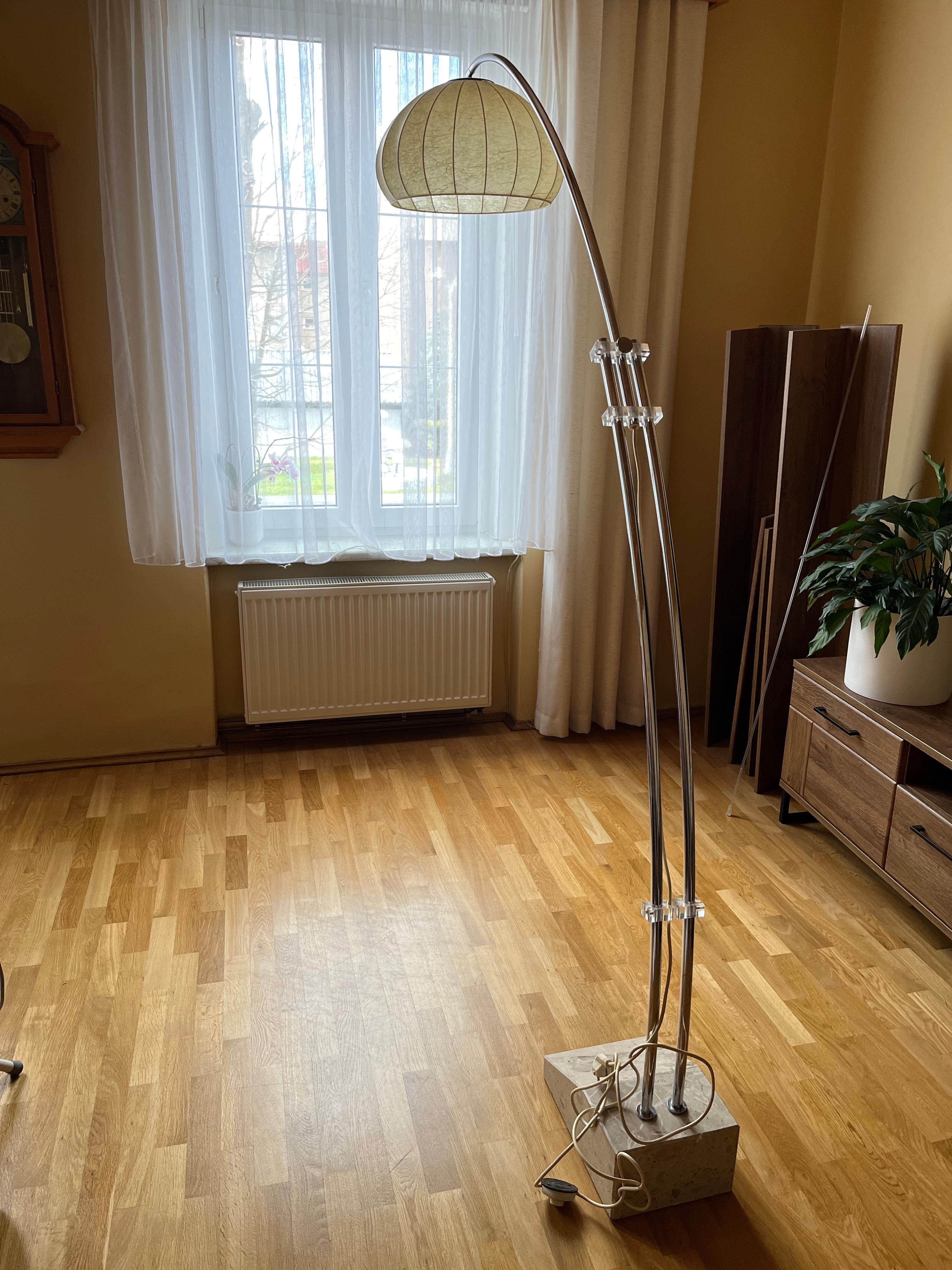 Mid-Century Modern Design Cocoon Extendable Arc Floor Lamp from Hustadt Leuchten, Germany, 1970s For Sale