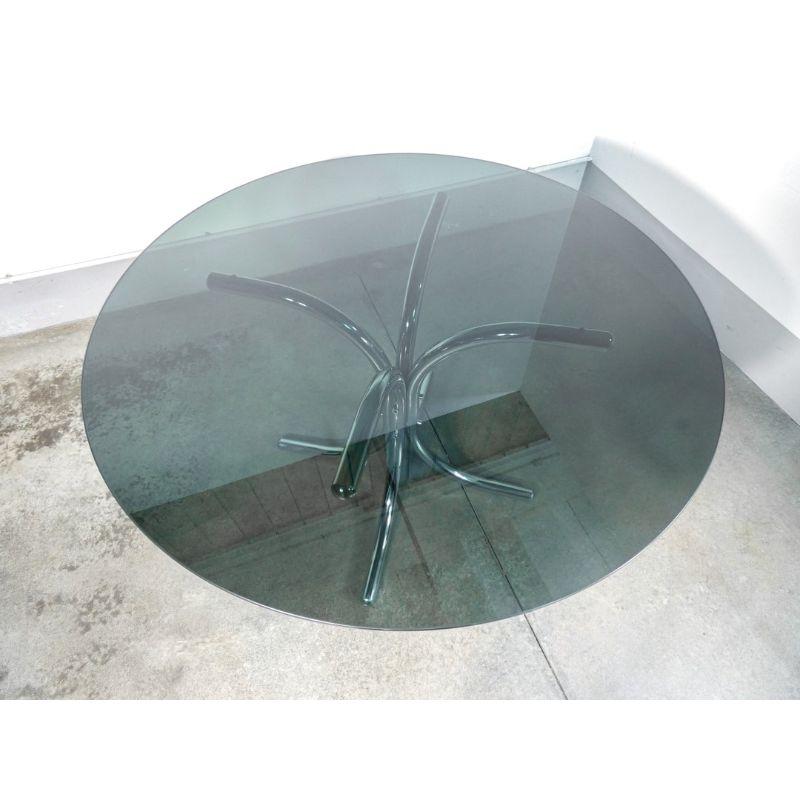 Gastone Rinaldi design table, in smoked glass and chromed metal.
Italy, 1960s

Origin: Italy
Period: 60's
Designer: Gastone Rinaldi Was Born in Padua in 1920. Initially He Worked for the RIMA Company in Padua, Founded by His Father Mario