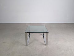 Diseño Couchtisch Draenert klassik klein Glas Chrom moderno