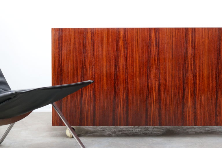Design Credenza / Sideboard by Florence Knoll for De Coene Leather Rosewood 1960 For Sale 4