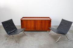 Design Credenza / Sideboard by Florence Knoll for De Coene Leather Rosewood 1960