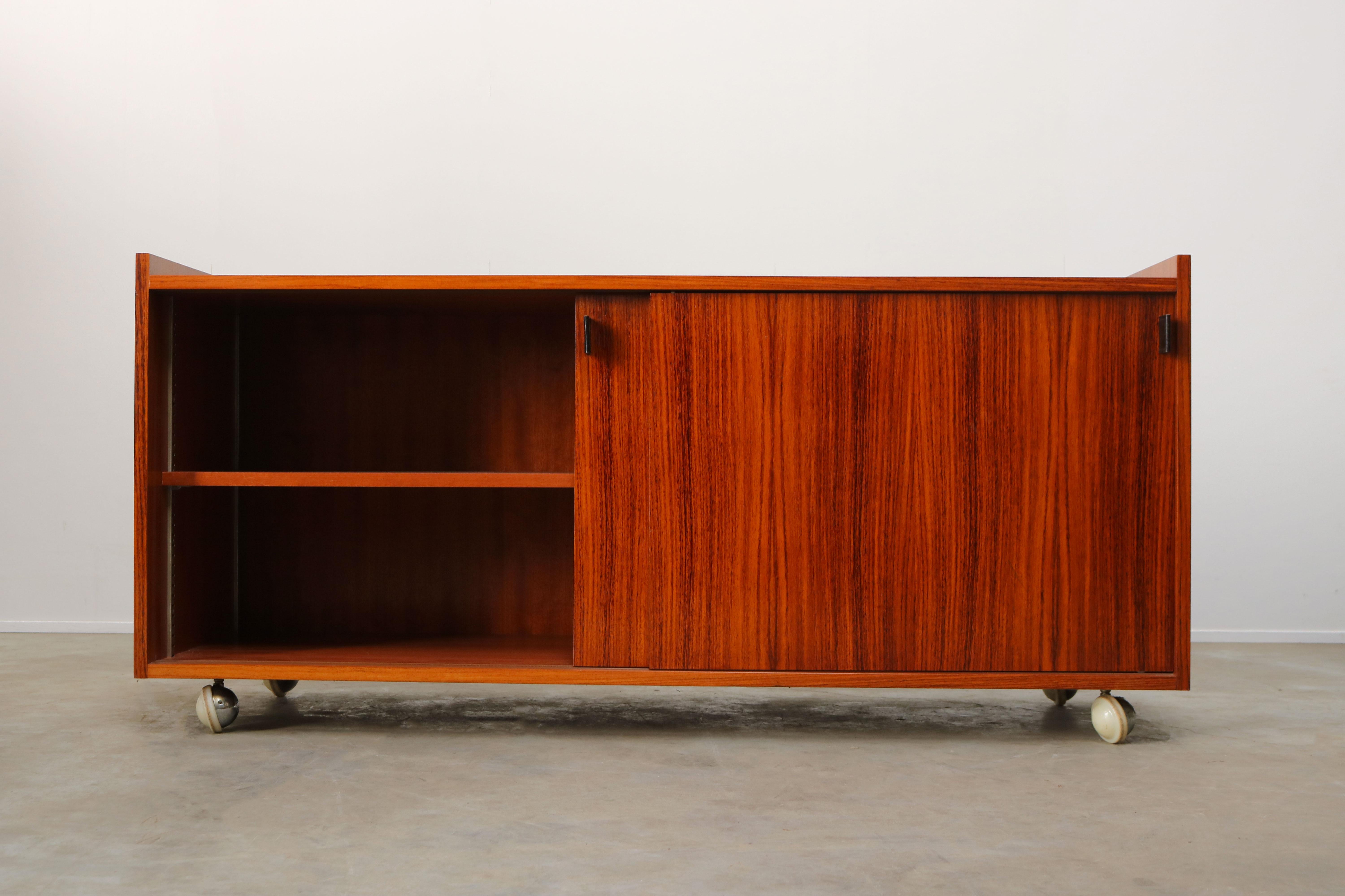 Mid-20th Century Design Credenza / Sideboard by Florence Knoll for De Coene Leather Rosewood 1960