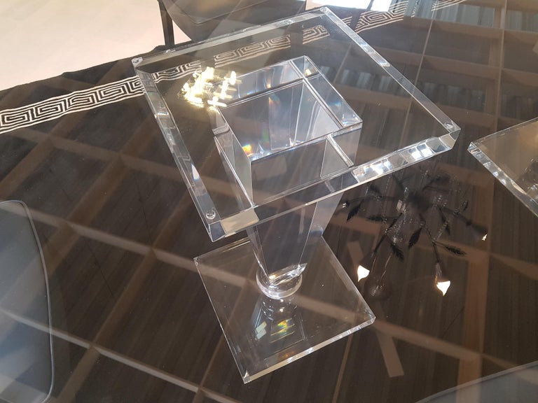 Design Cut Glass Dining Table For Sale at 1stdibs