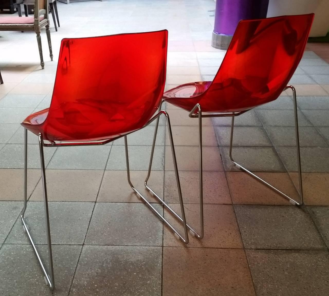 Design Dal Segno Furnishing:: Paire de chaises rouges 1