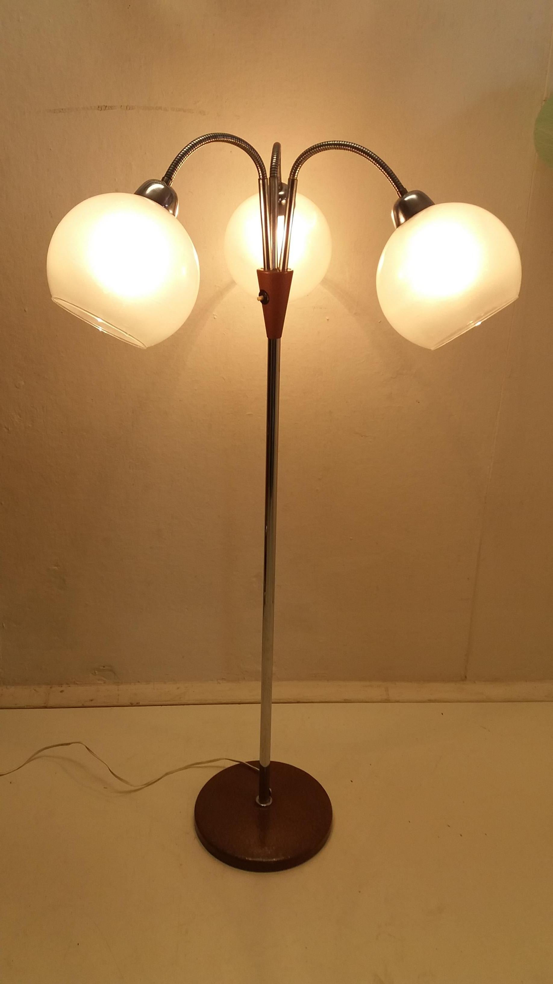 Czech Design Floor Lamp, Lidokov, Expo 58 Brusel, 1960s For Sale