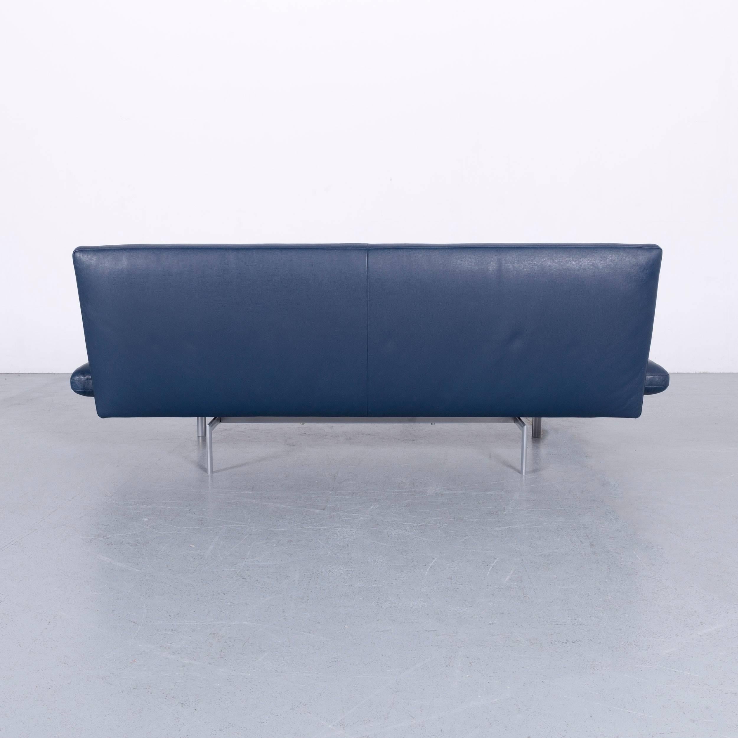 Design Flyer Leather Sofa Blue Two-Seat 6