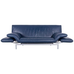 Design Flyer Leather Sofa Blue Two-Seat