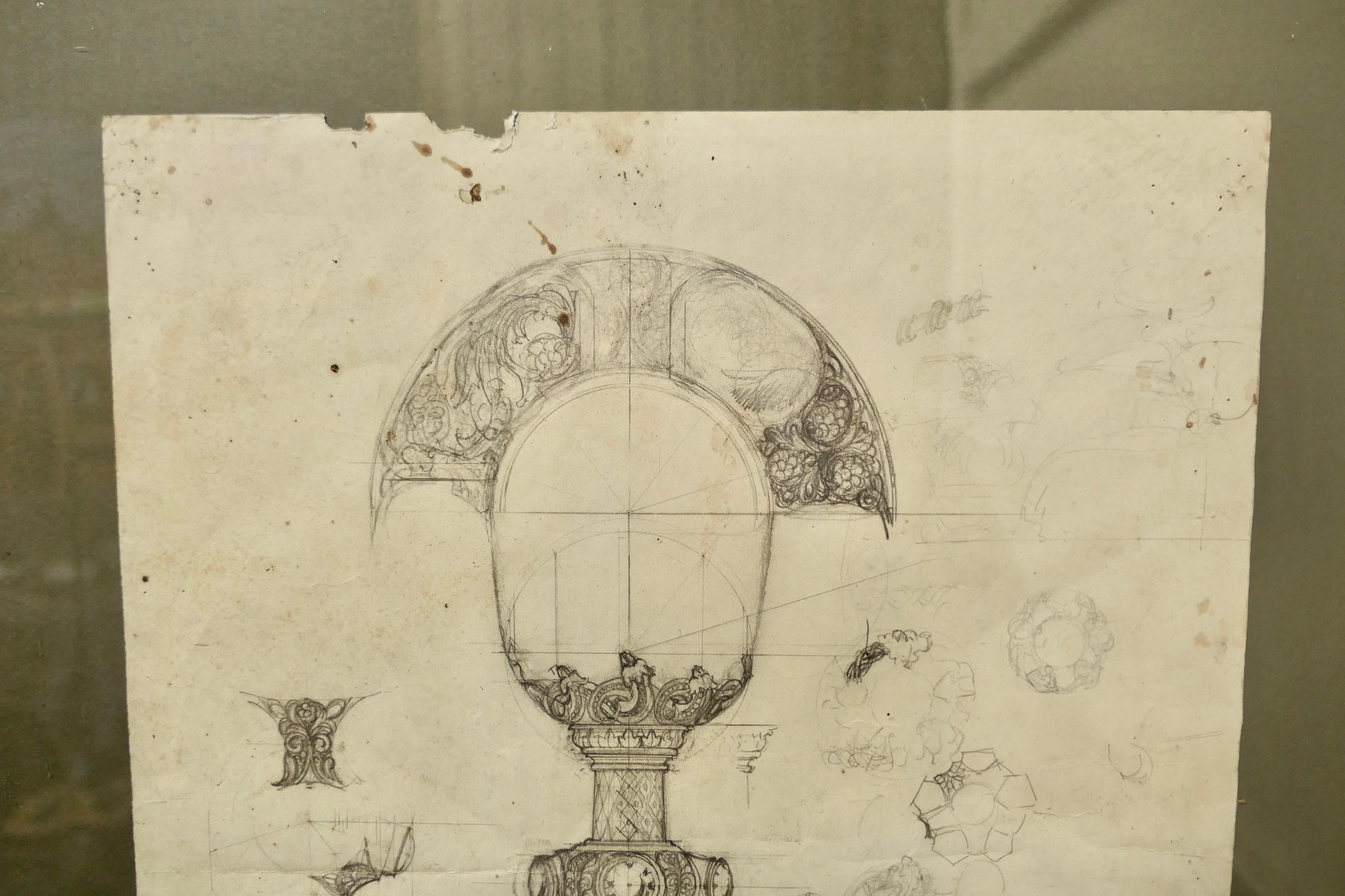 Design for a Silver Church Chalice, Illustration Attributed to Amor Fenn For Sale 1