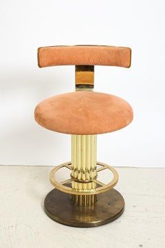 Design for Leisure Art Deco Revival Brass Counter Stools