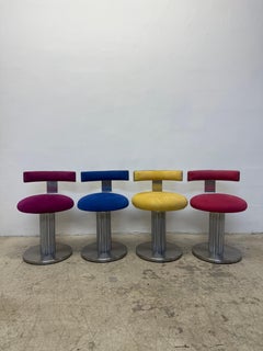 Design for Leisure Art Deco Revival Low Counter Swivel Stools - Set of Four