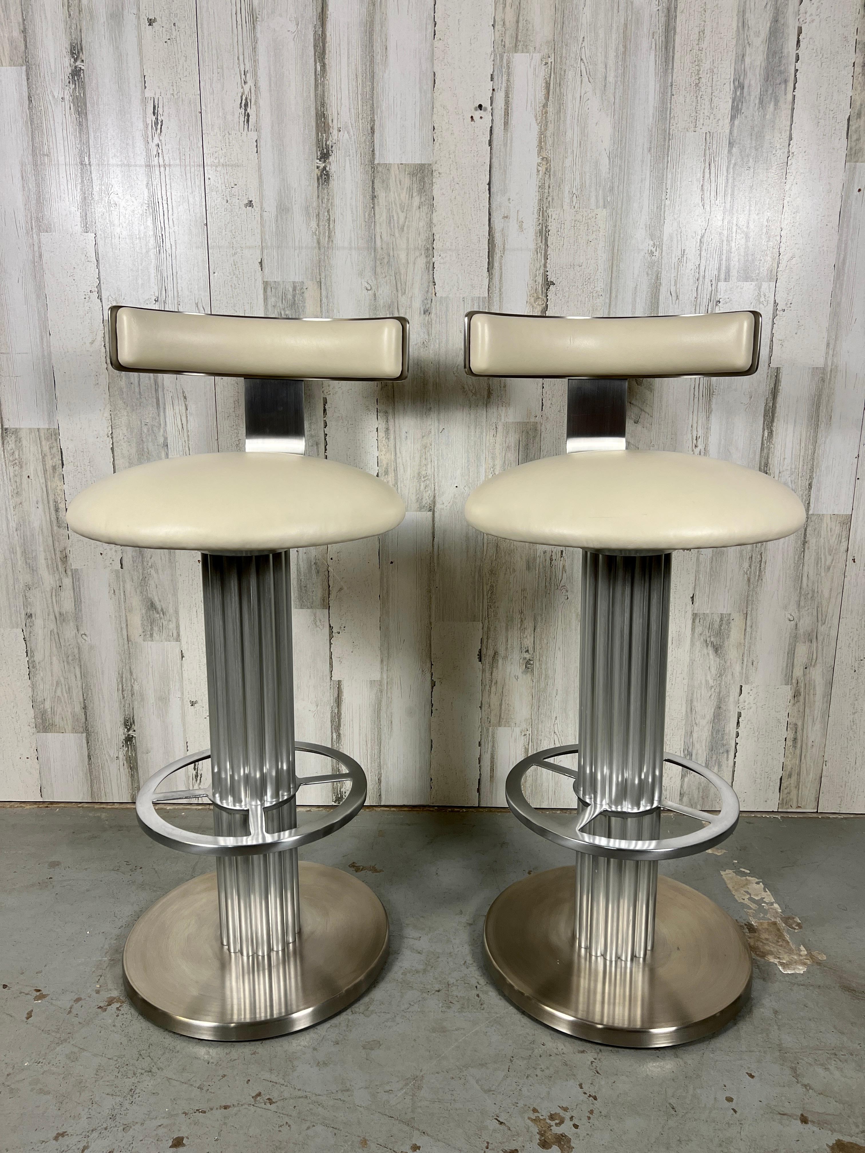 Design For Leisure Brushed Stainless Steel Bar Stools, Set of 6 10