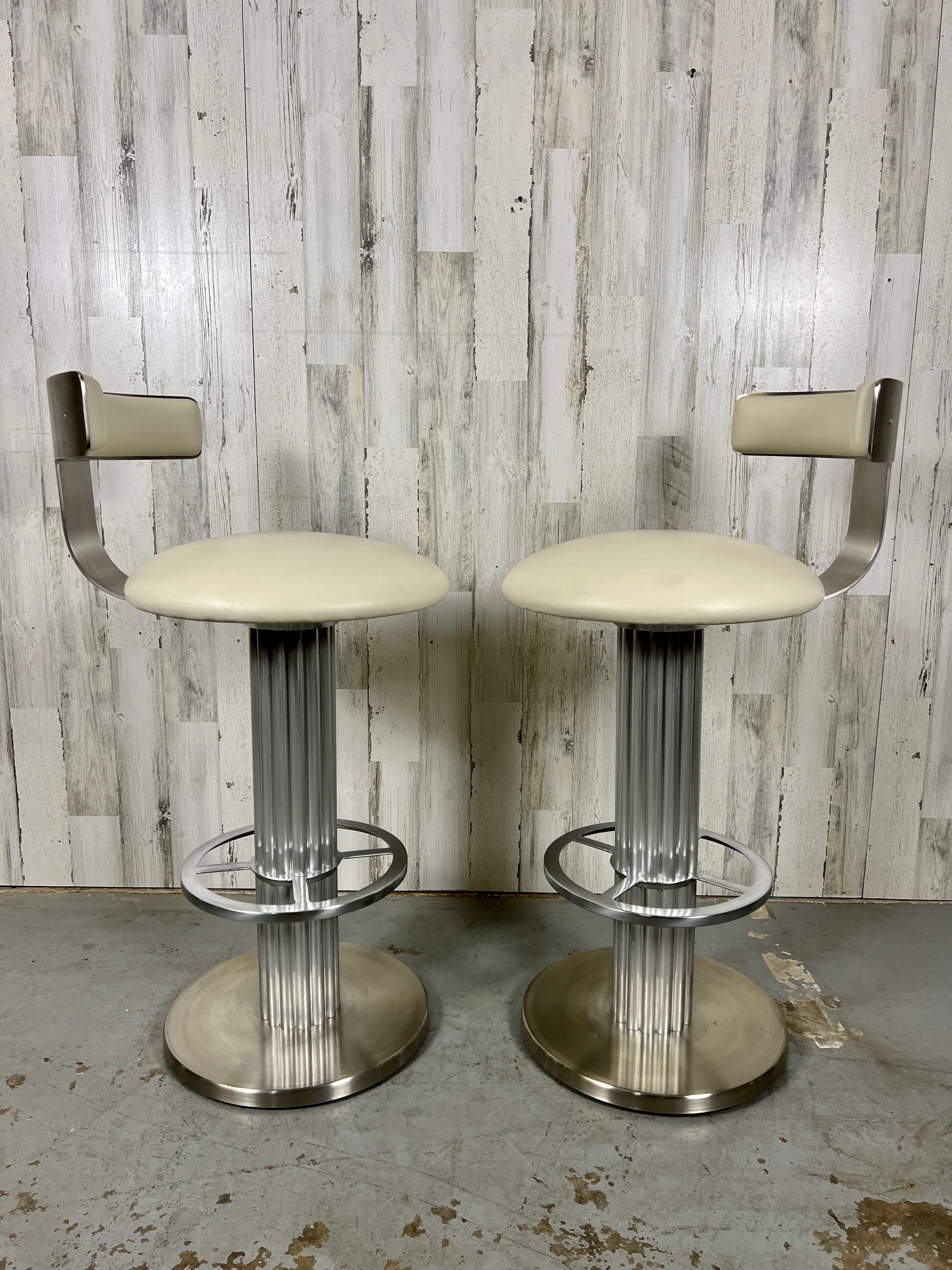 Design For Leisure Brushed Stainless Steel Bar Stools, Set of 6 11