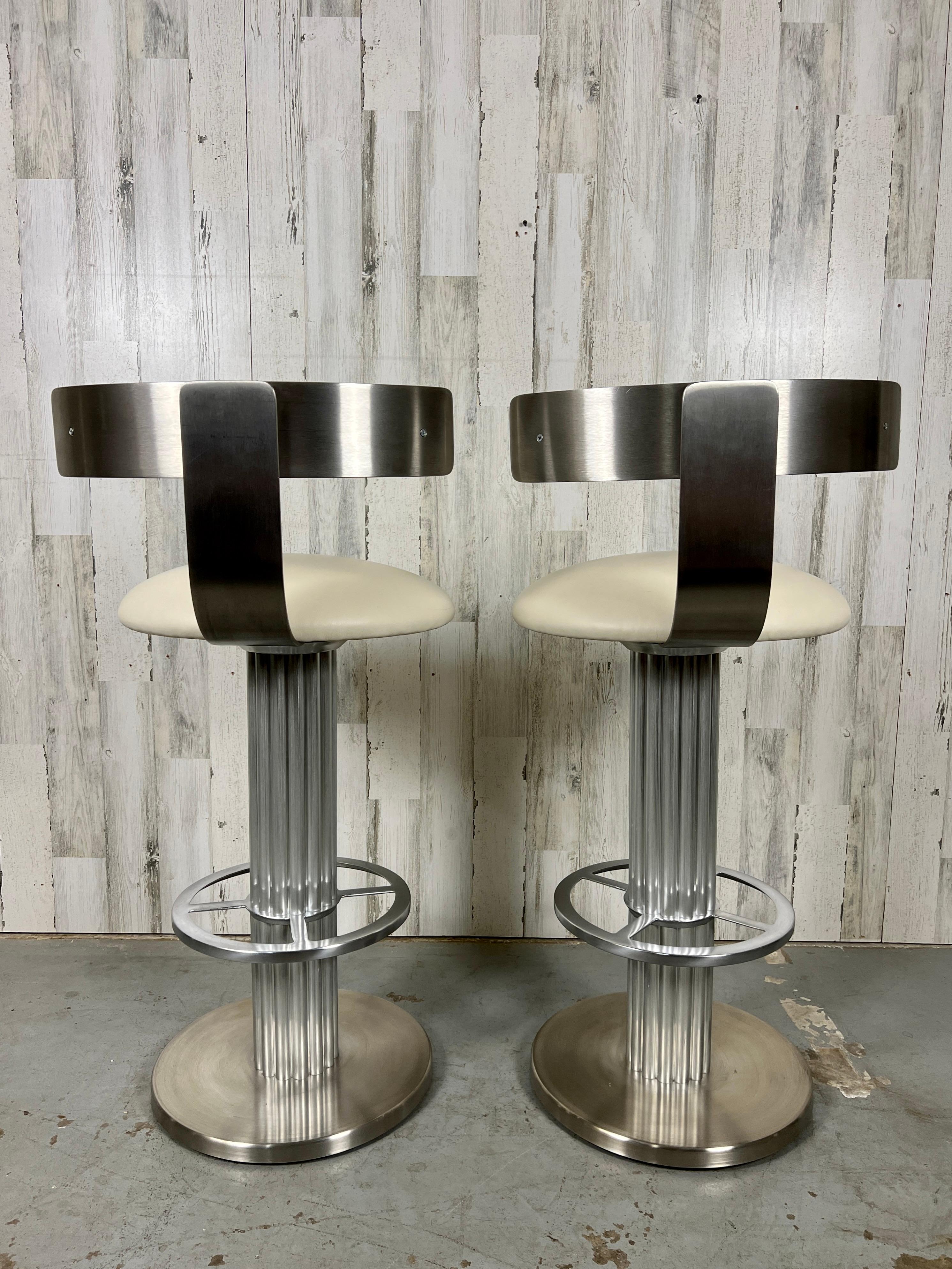 Design For Leisure Brushed Stainless Steel Bar Stools, Set of 6 13