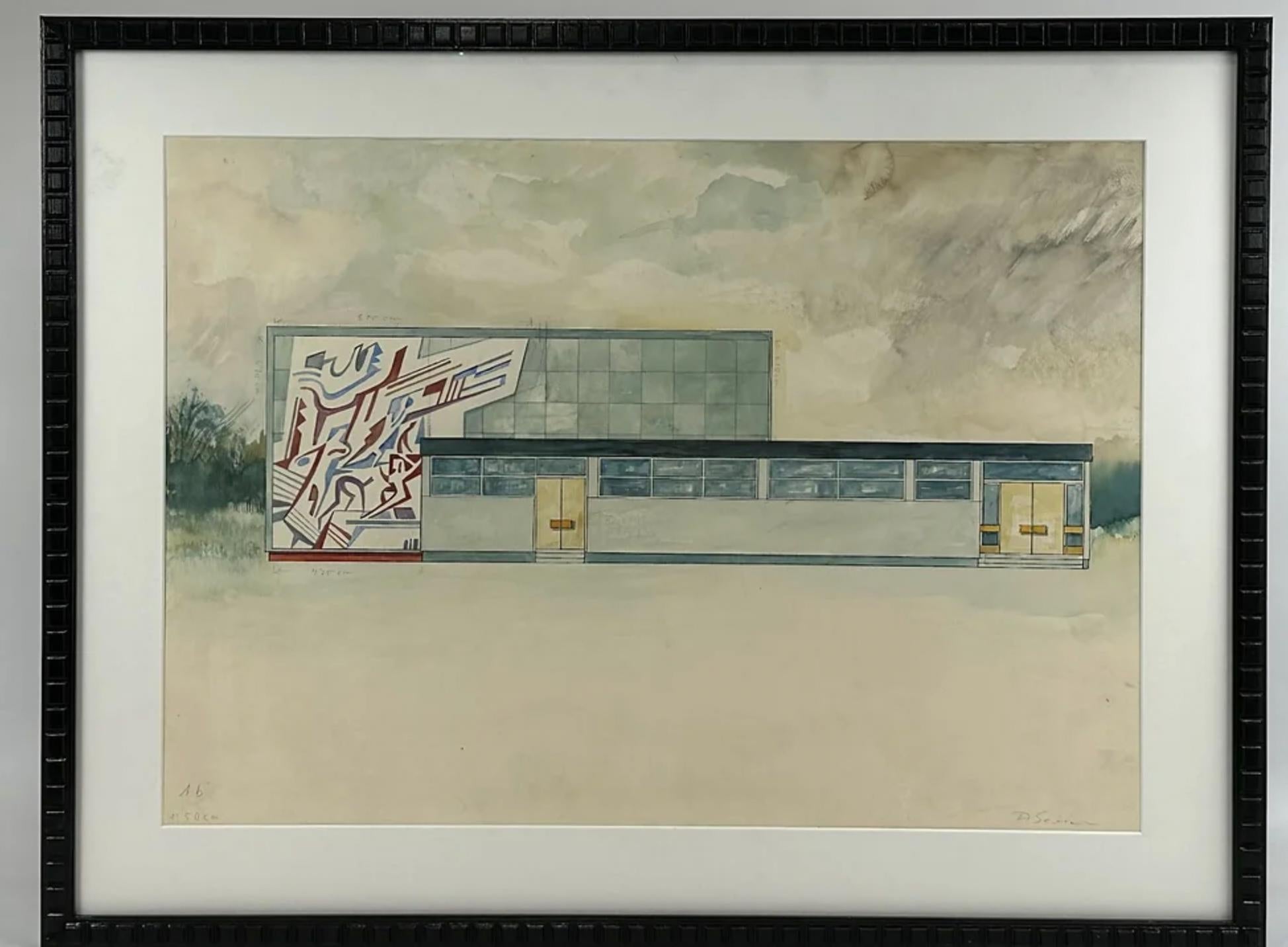 20th Century Design For Stained Glass Windows, Watercolour/ Mixed Technology, Alfred Seidel