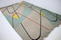Design Geometric Carpet in Style of Antonín Kybal, 1950s