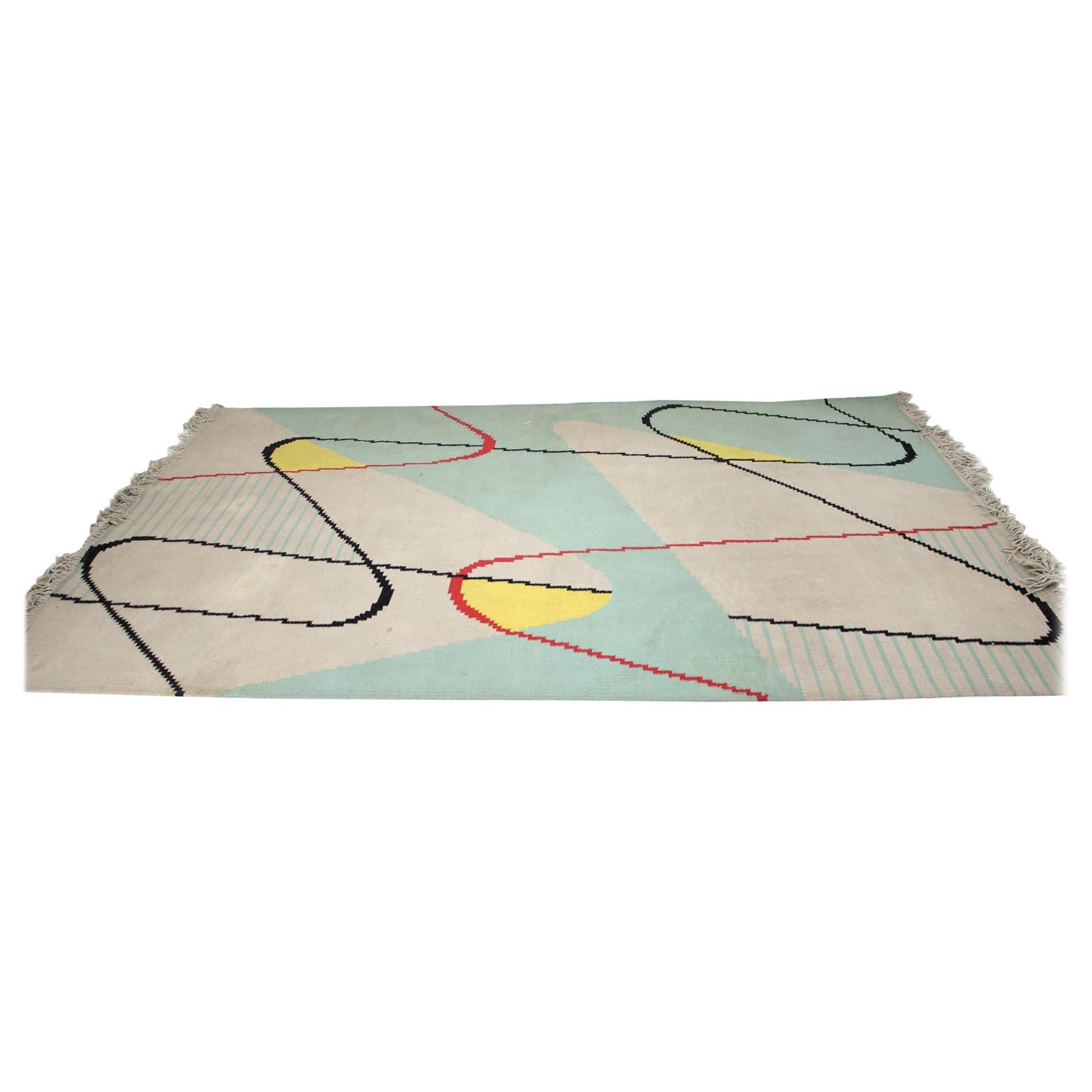 Design Geometric Carpet in Style of Antonín Kybal, 1950s For Sale