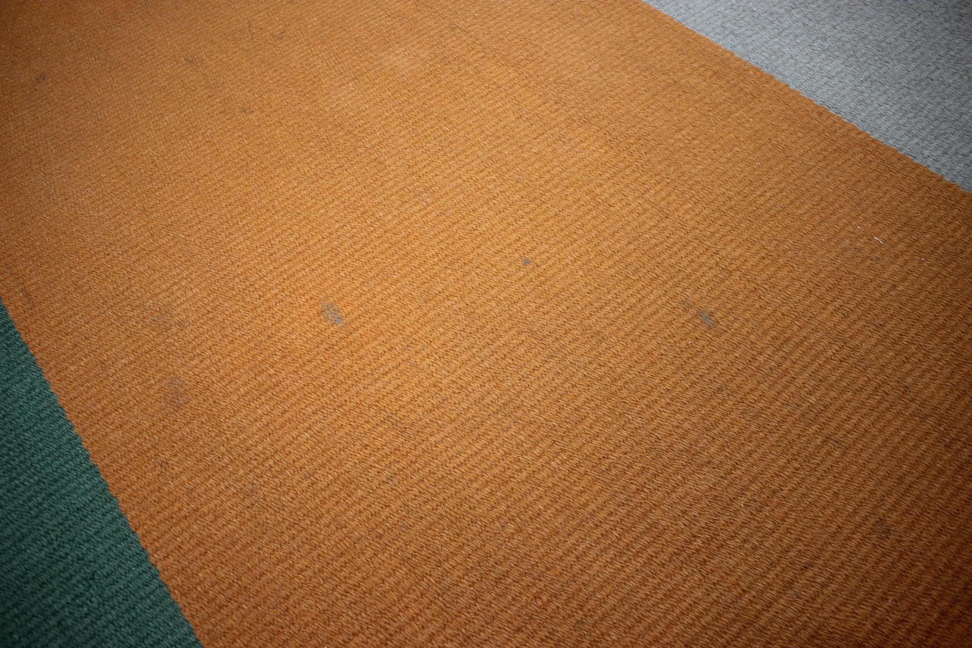 Wool Design Geometric Kilim Carpet / Rug in Style of Antonín Kybal, 1950s For Sale