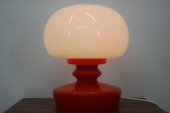 Lampada da tavolo in vetro di design, anni '70
