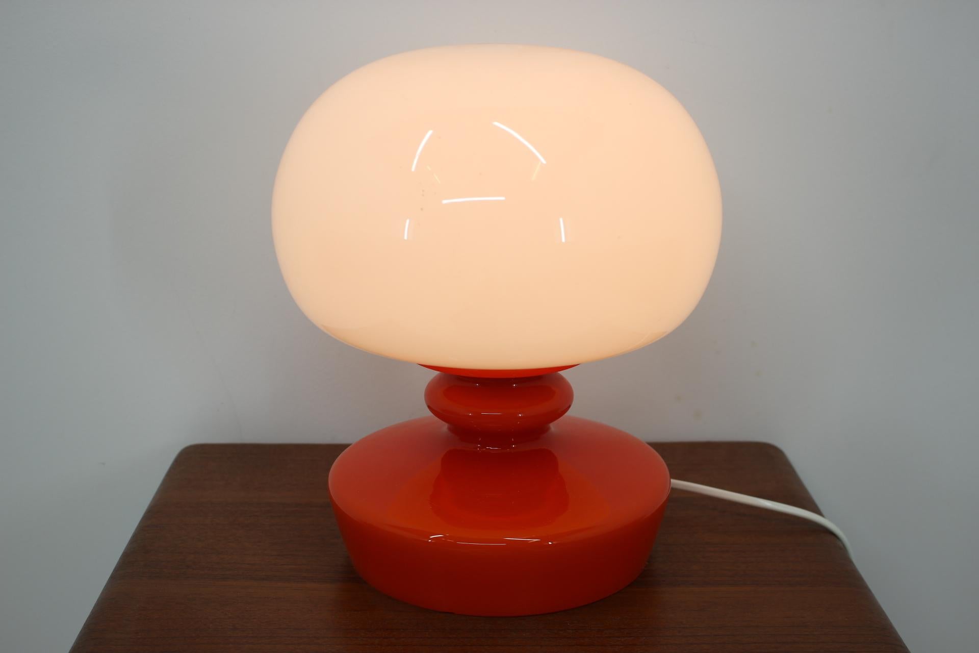 Mid-Century Modern Design Glass Table Lamp, 1970s For Sale
