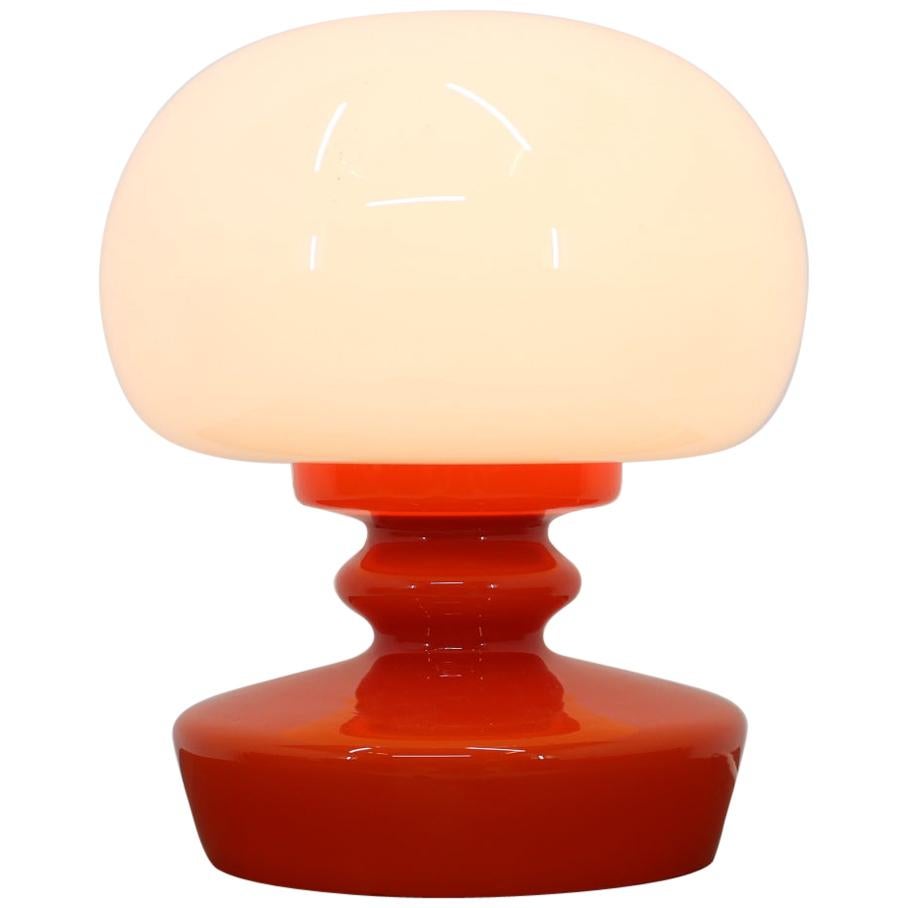 Glas-Tischlampe im Design, 1970er-Jahre