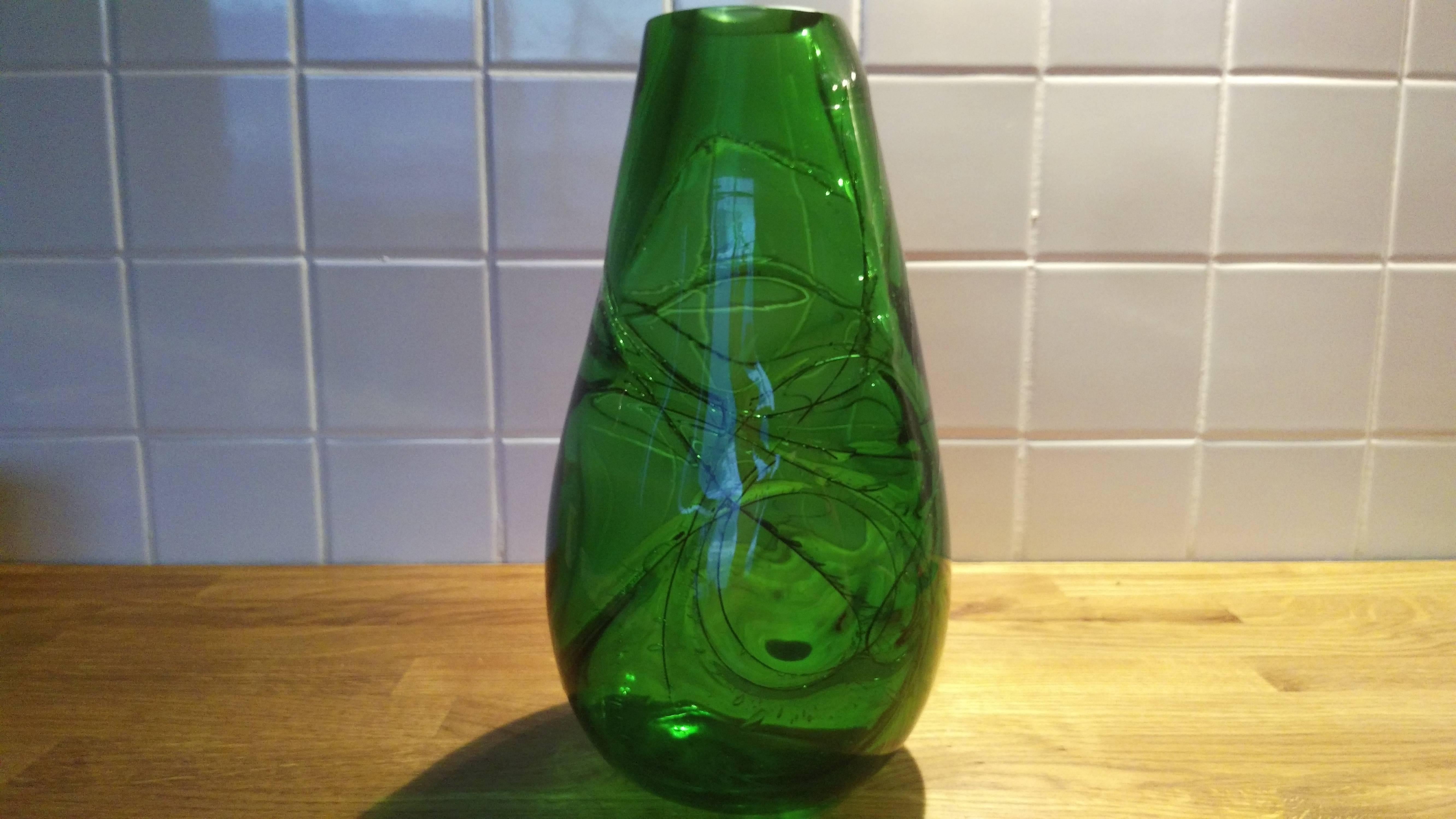 Mid-Century Modern Design Glass Vase For Sale