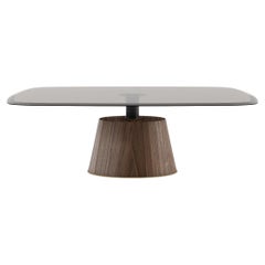 Table basse personnalisable en bois et verre design