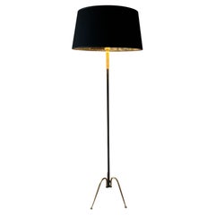Design Gun Metal and Brass Floor Lamp