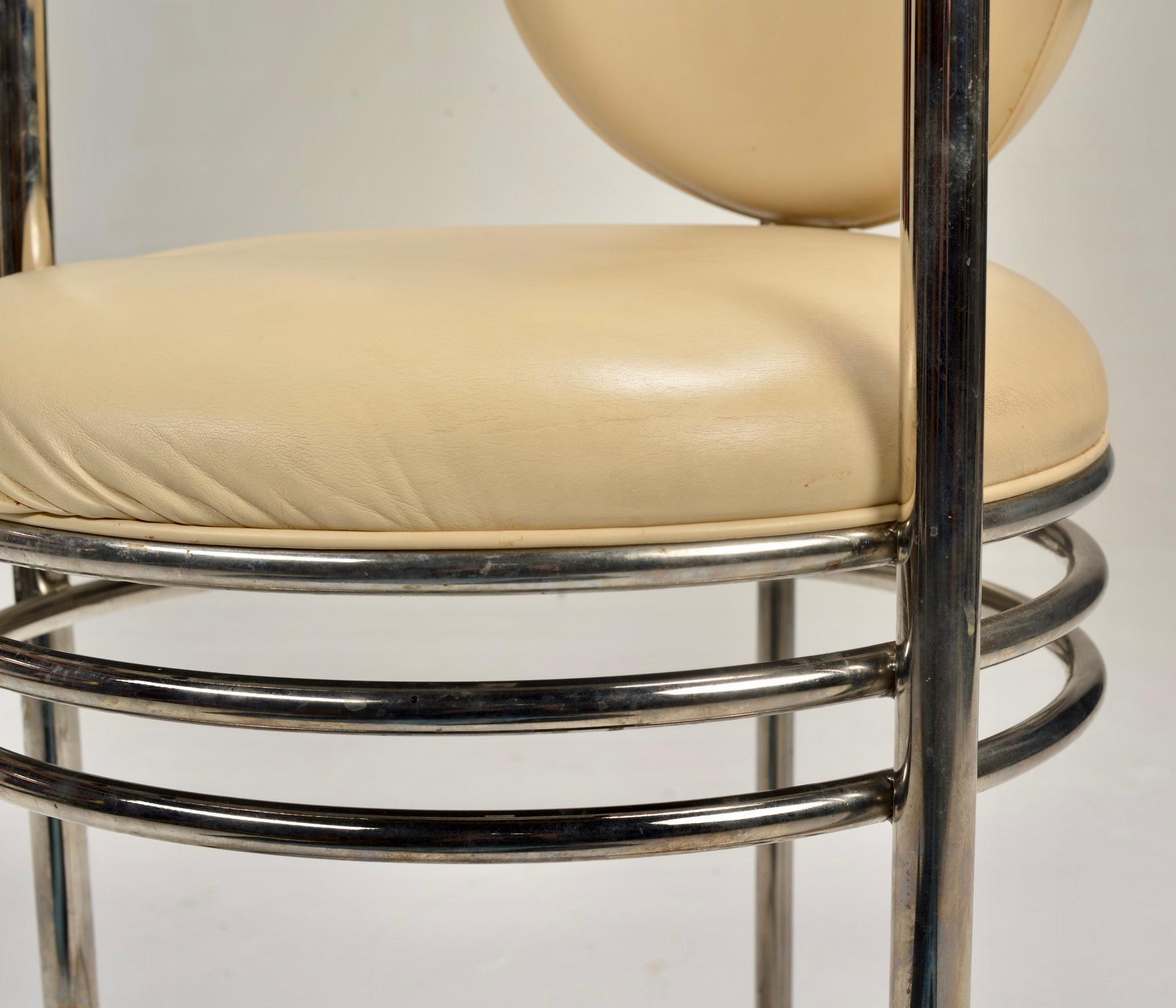 Design Institute America Deco Revival Bar Stool With Arms For Sale 5