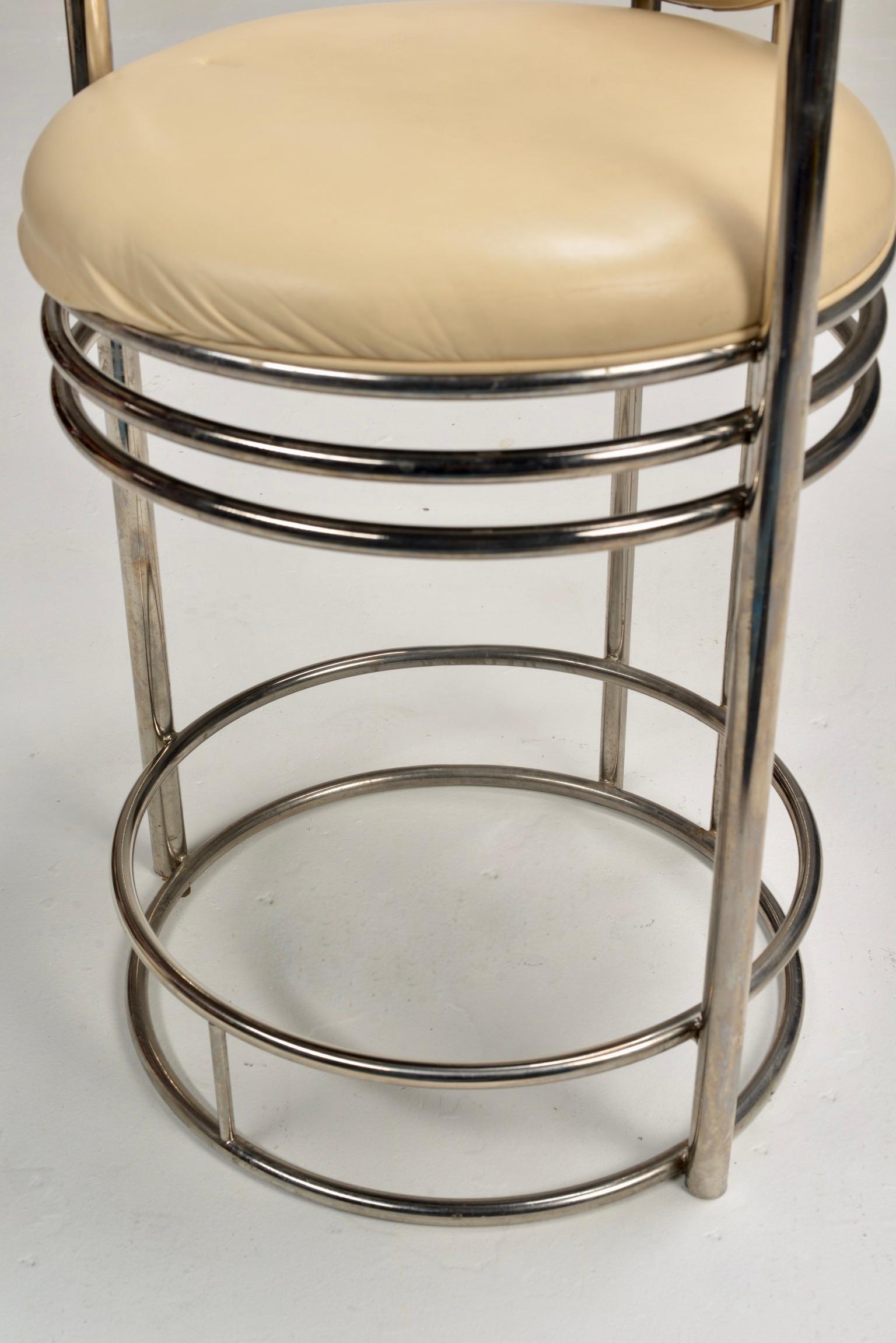 Design Institute America Deco Revival Bar Stool With Arms For Sale 6