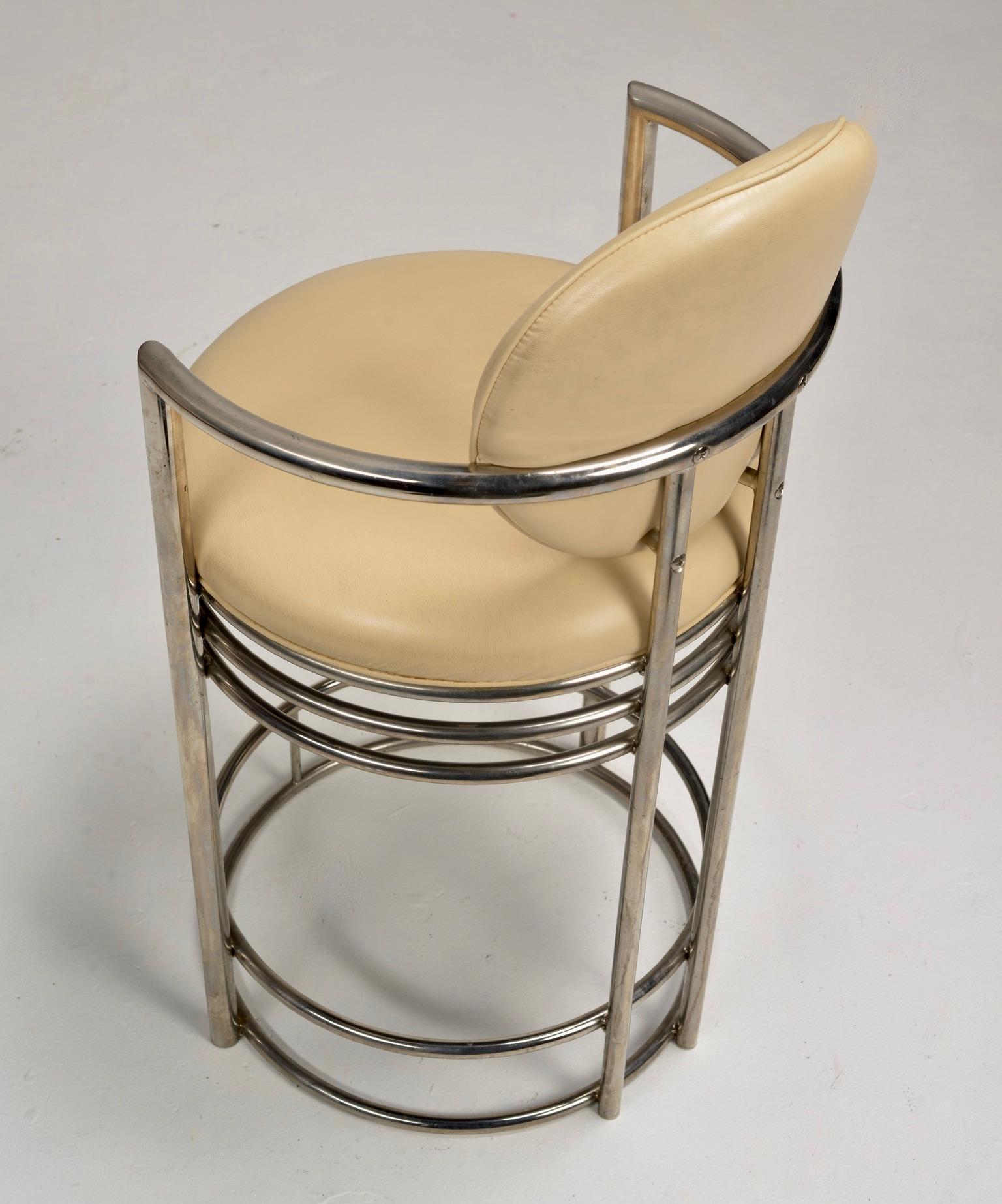Design Institute America Deco Revival Bar Stool With Arms For Sale 1