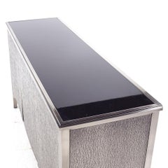 Design Institute America DIA Mid Century Metal and Glass Credenza