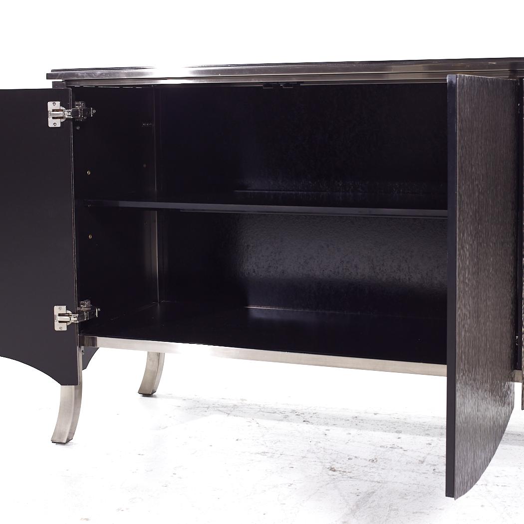 Design Institute America DIA Mid Century Metal and Glass Credenza For Sale 2