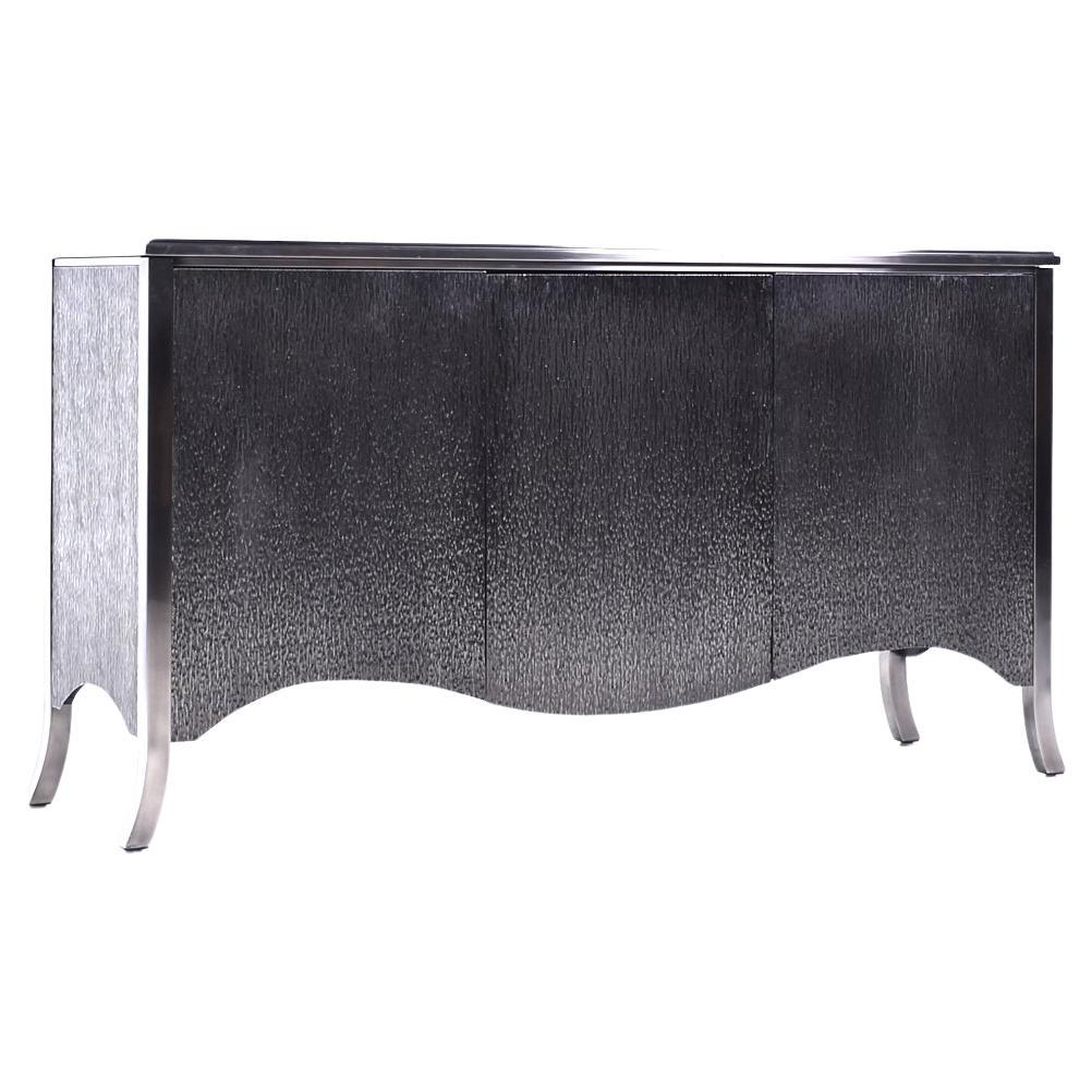 Design Institute America DIA Mid Century Metal and Glass Credenza For Sale