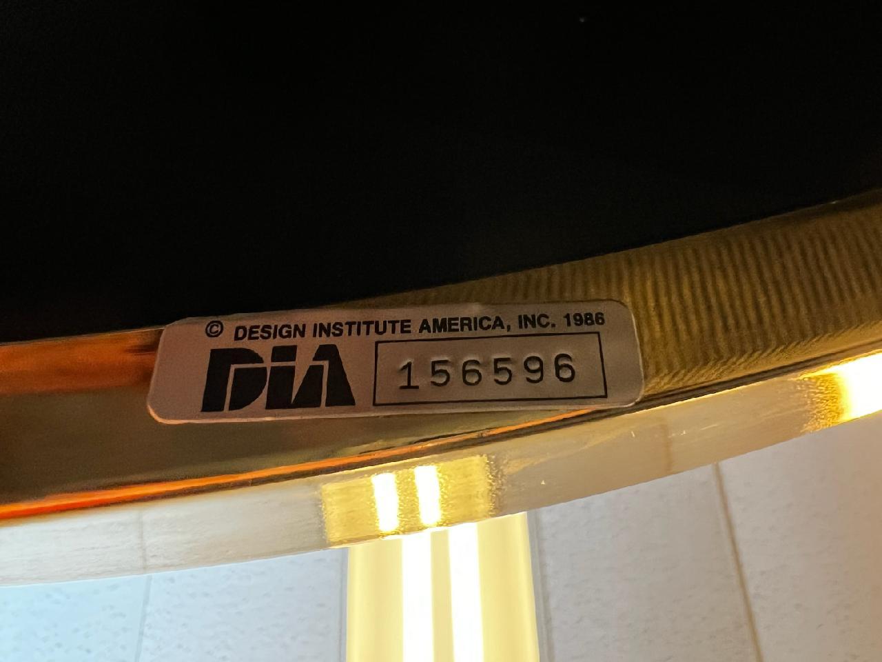 Design Institute America DIA Swivel Glass Brass Swivel Coffee Table 7