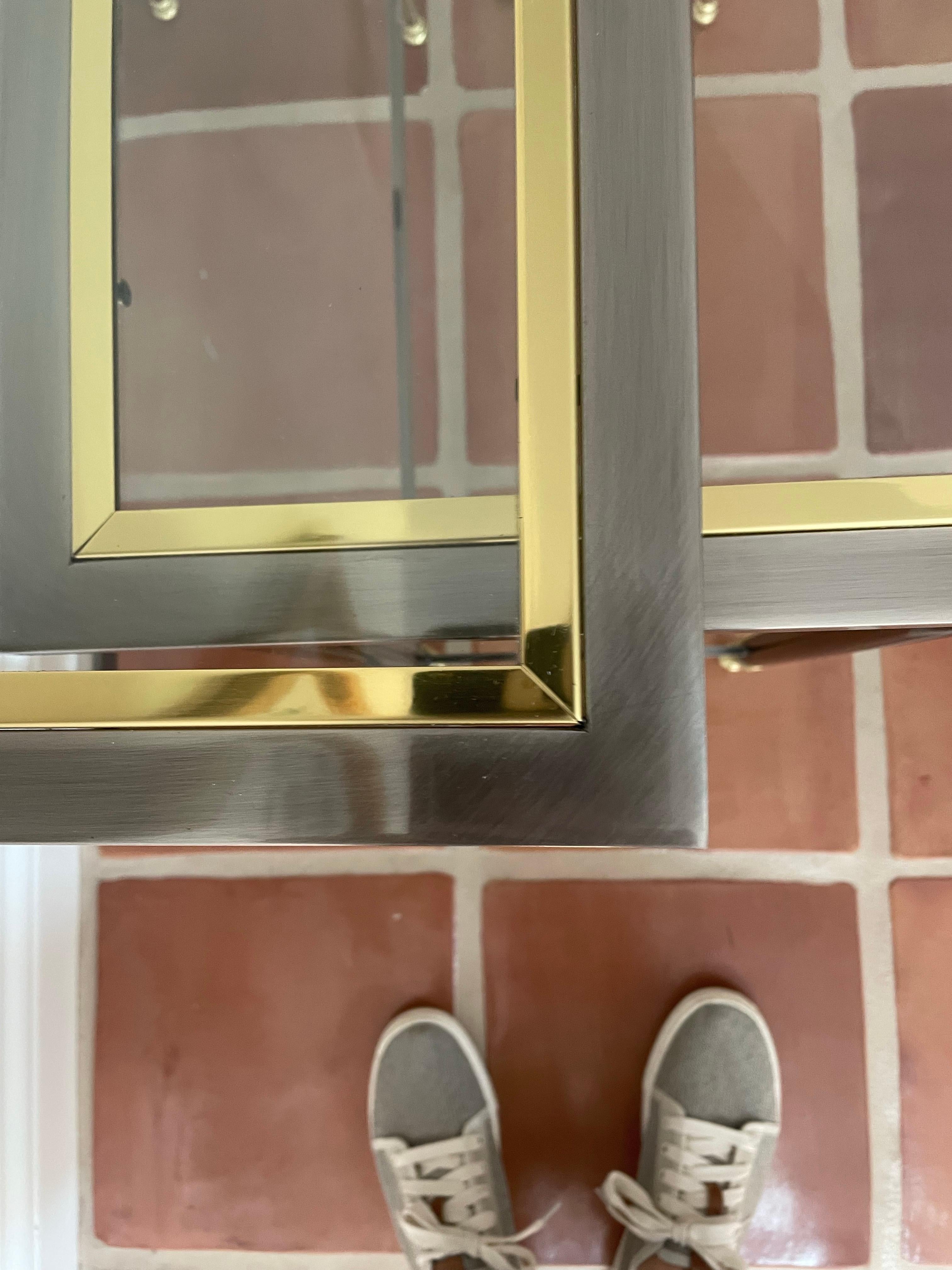 Tavoli nidificati in ottone e cromo spazzolato di Design/One in vendita 1